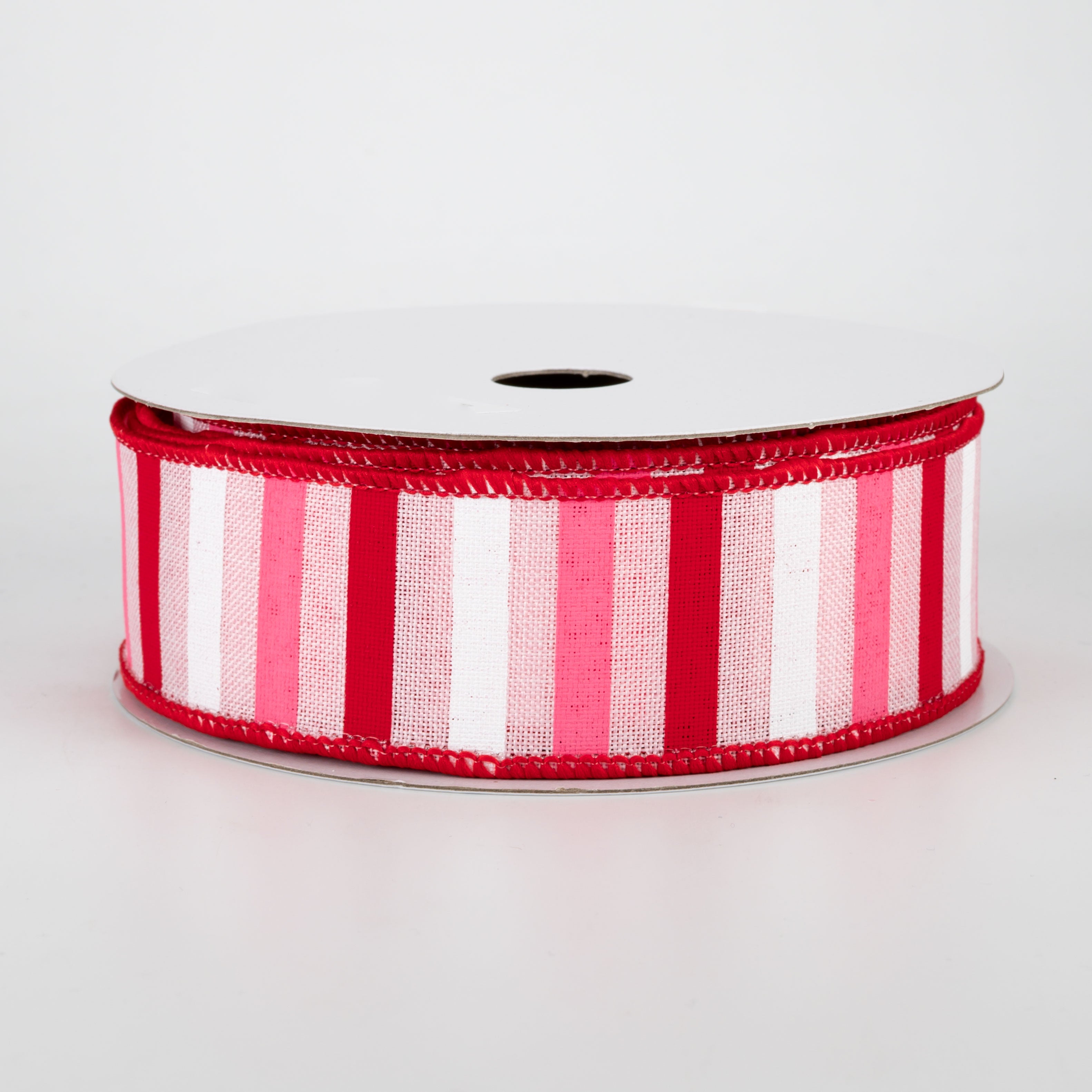 1.5" Valentine Horizontal Stripe Ribbon: Pale Pink (10 Yards)