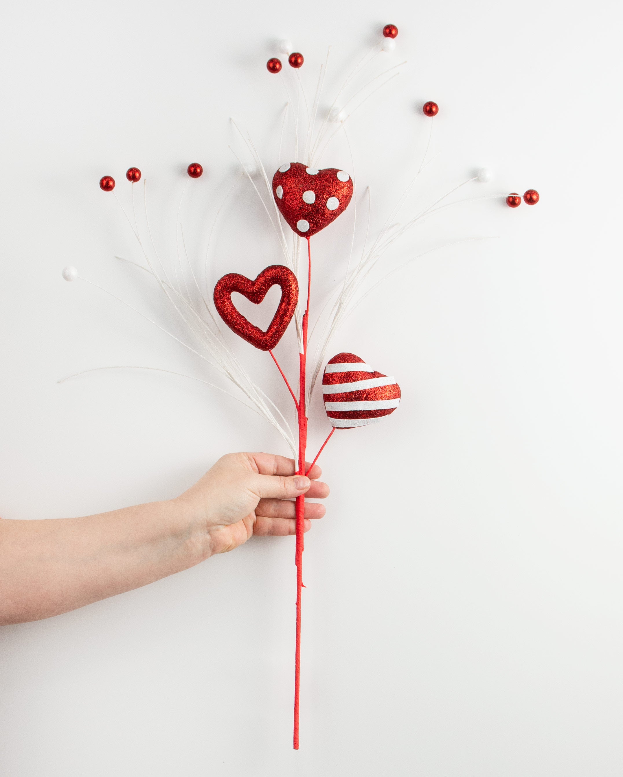 24" Valentine Stripe & Polka Dot Spray detail photo 3