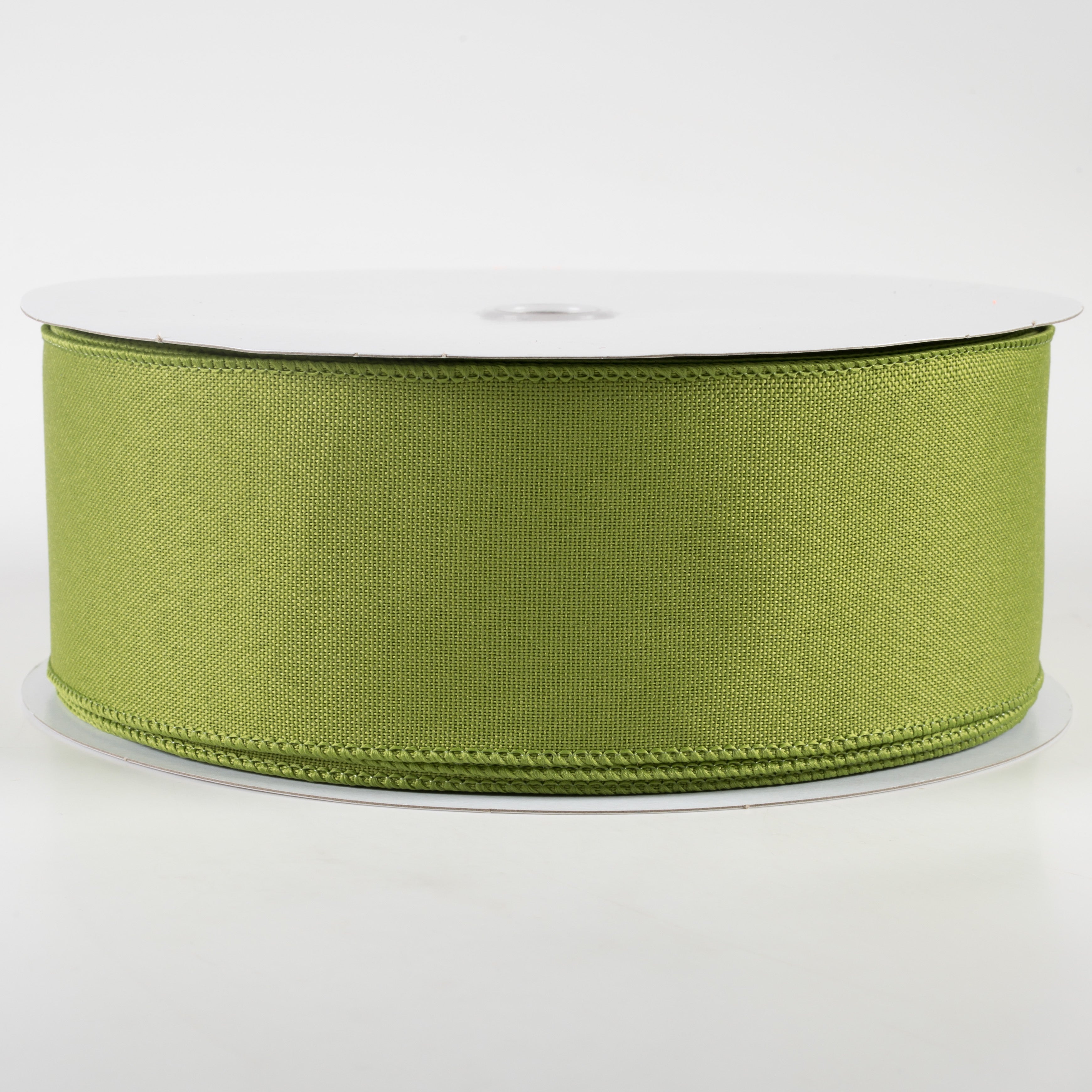2.5" Value Faux Burlap Ribbon: Fern Green (50 Yards)