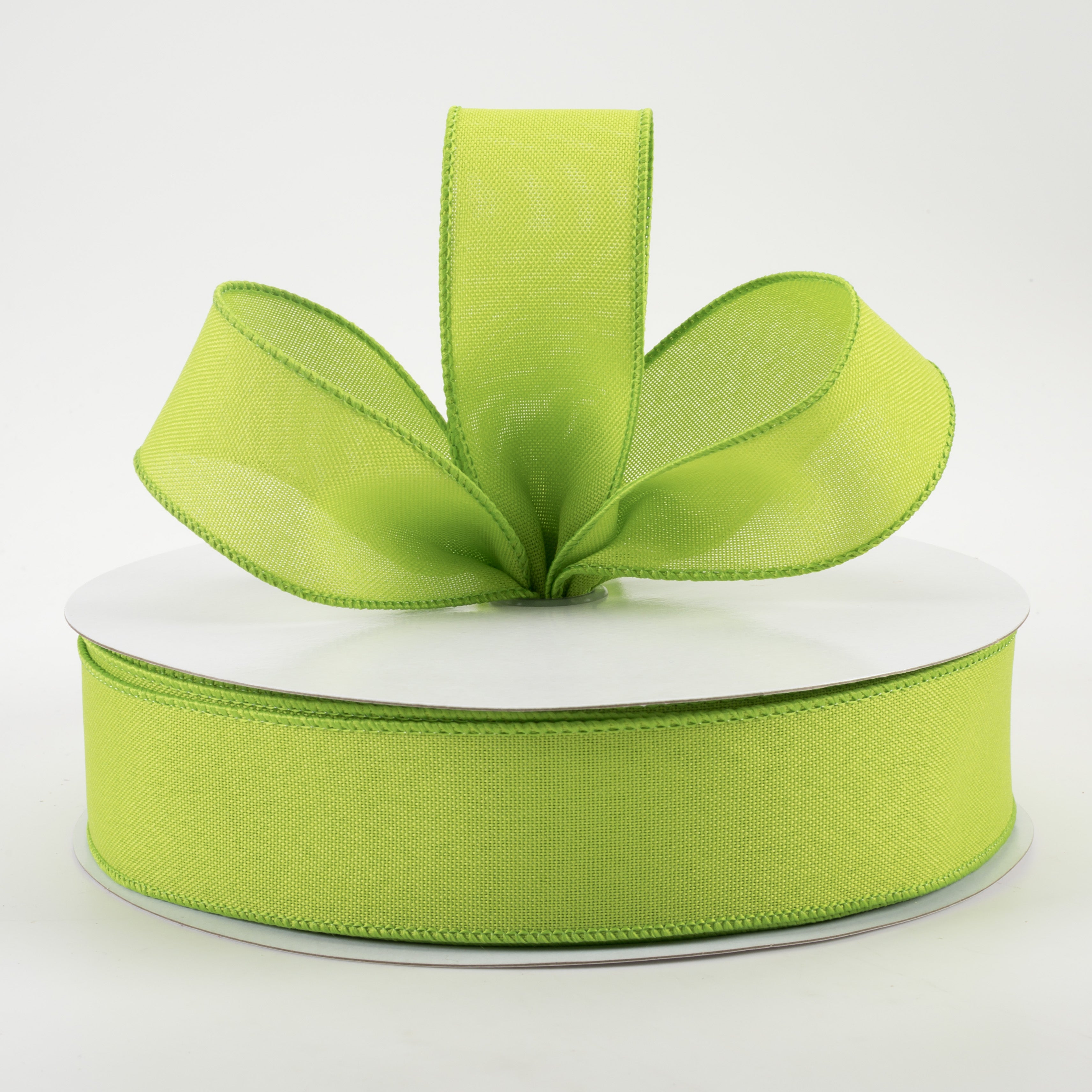 1.5" Value Faux Burlap Ribbon: Fresh Green (50 Yards) Lifestyle Photo