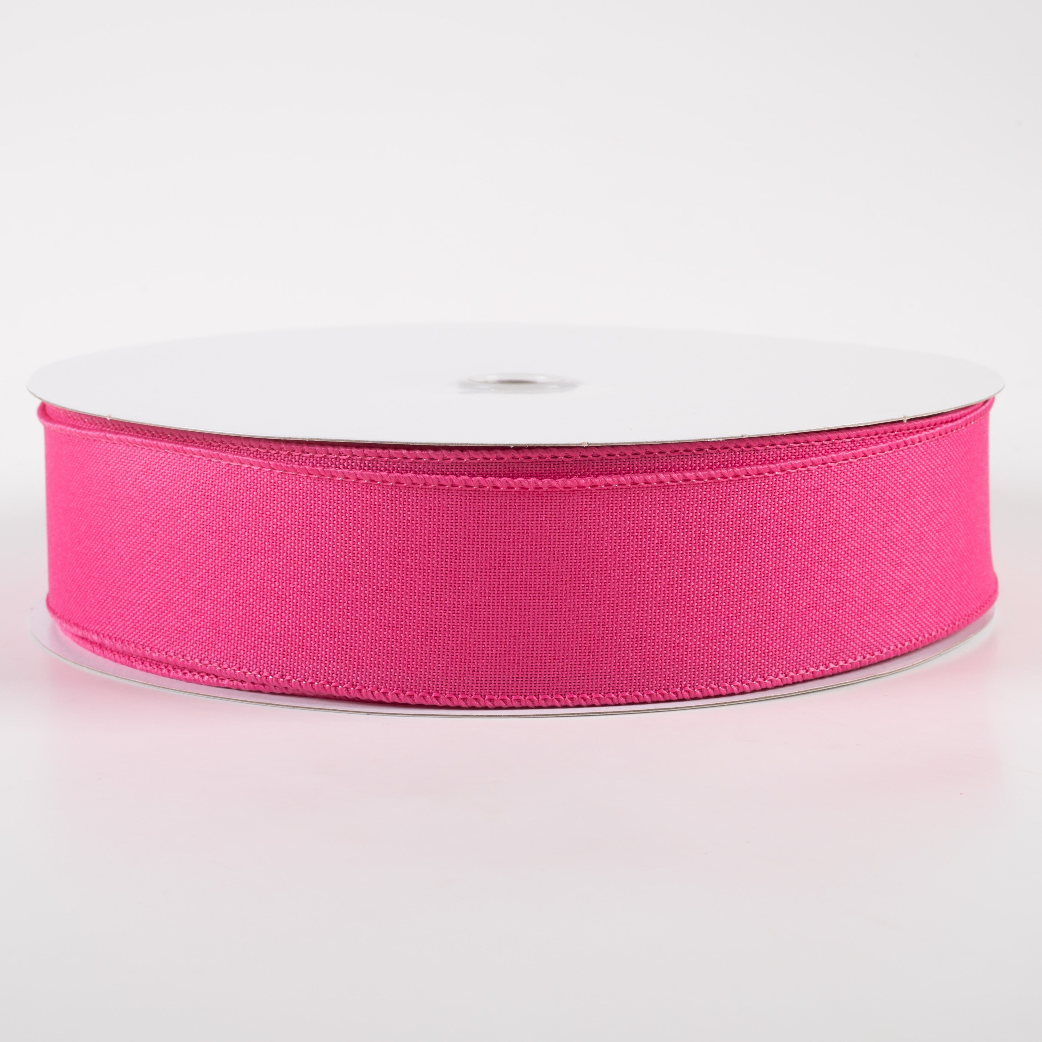 1.5" Value Faux Burlap Ribbon: Fuchsia (50 Yards)