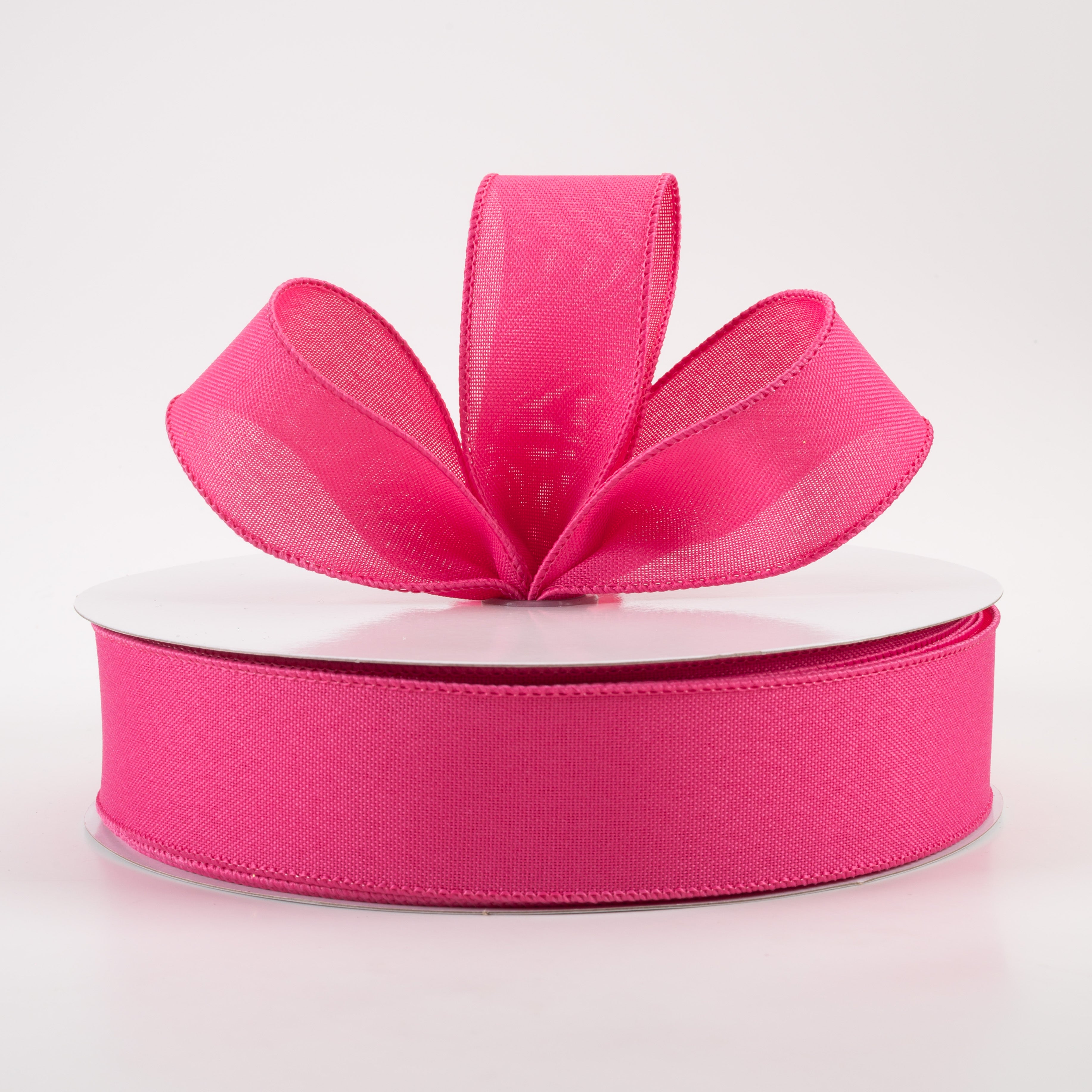 1.5" Value Faux Burlap Ribbon: Fuchsia (50 Yards) Lifestyle Photo