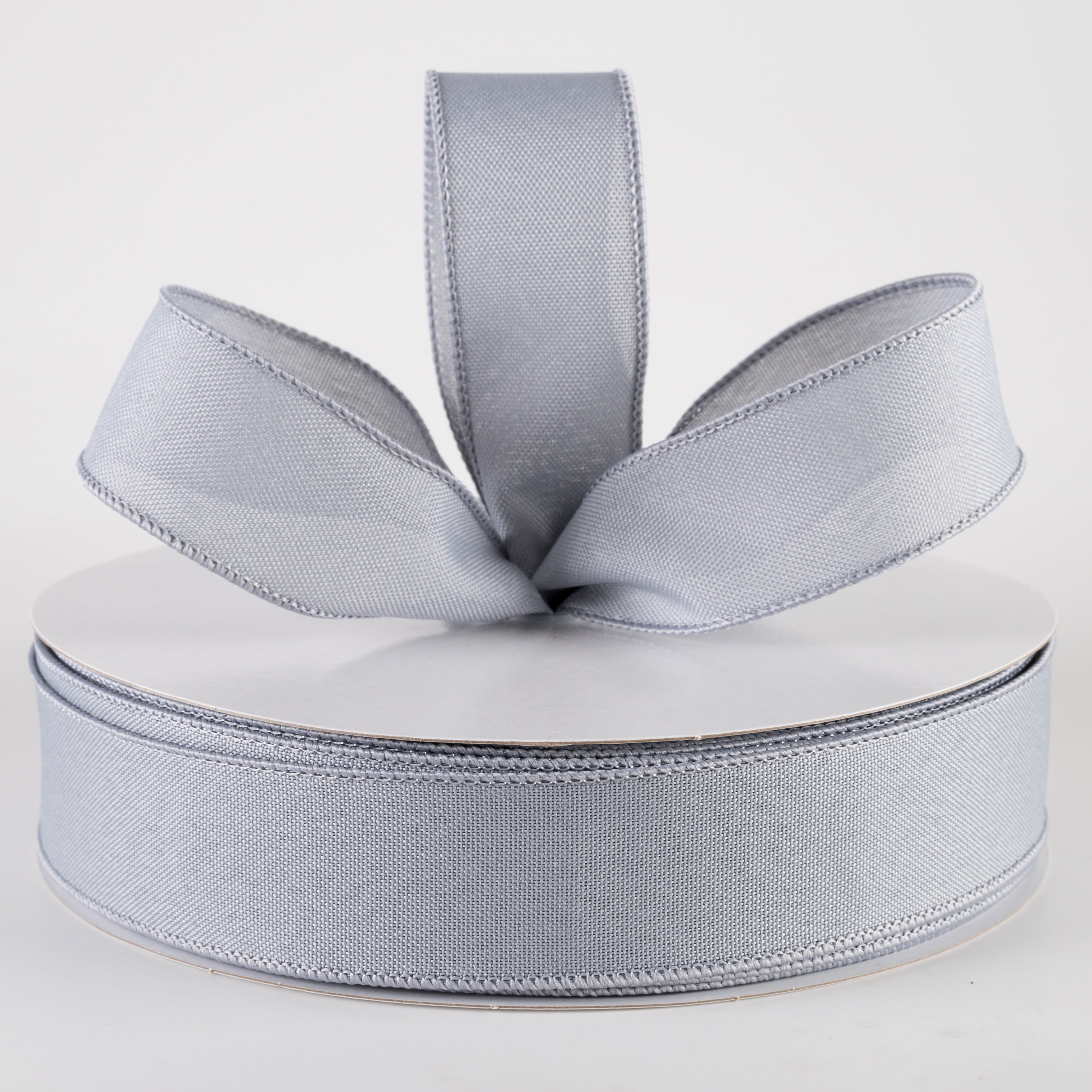 1.5" Value Faux Burlap Ribbon: Grey (50 Yards) Lifestyle Photo