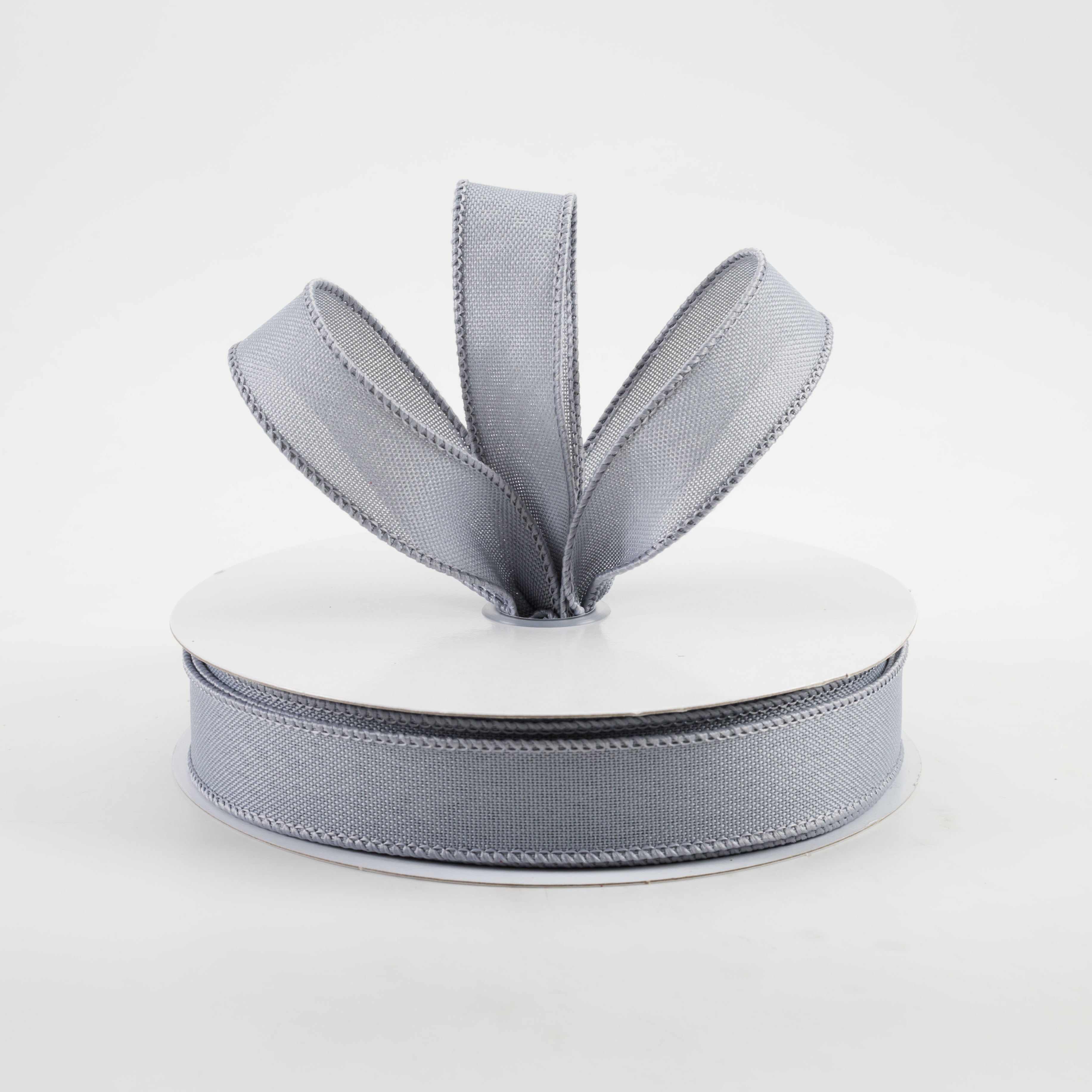 7/8" Value Faux Burlap Ribbon: Grey (25 Yards) Lifestyle Photo