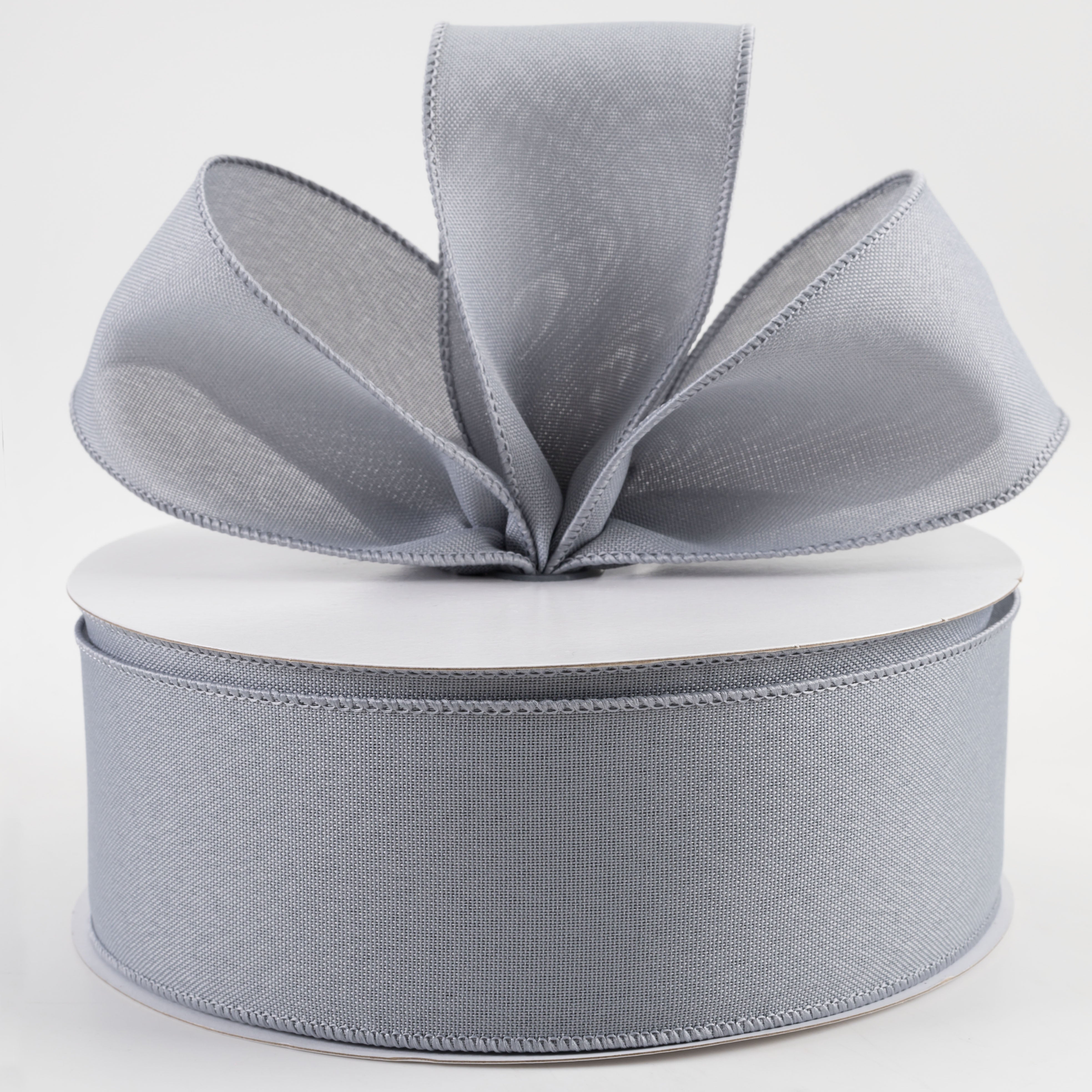 2.5" Value Faux Burlap Ribbon: Grey (50 Yards) Lifestyle Photo