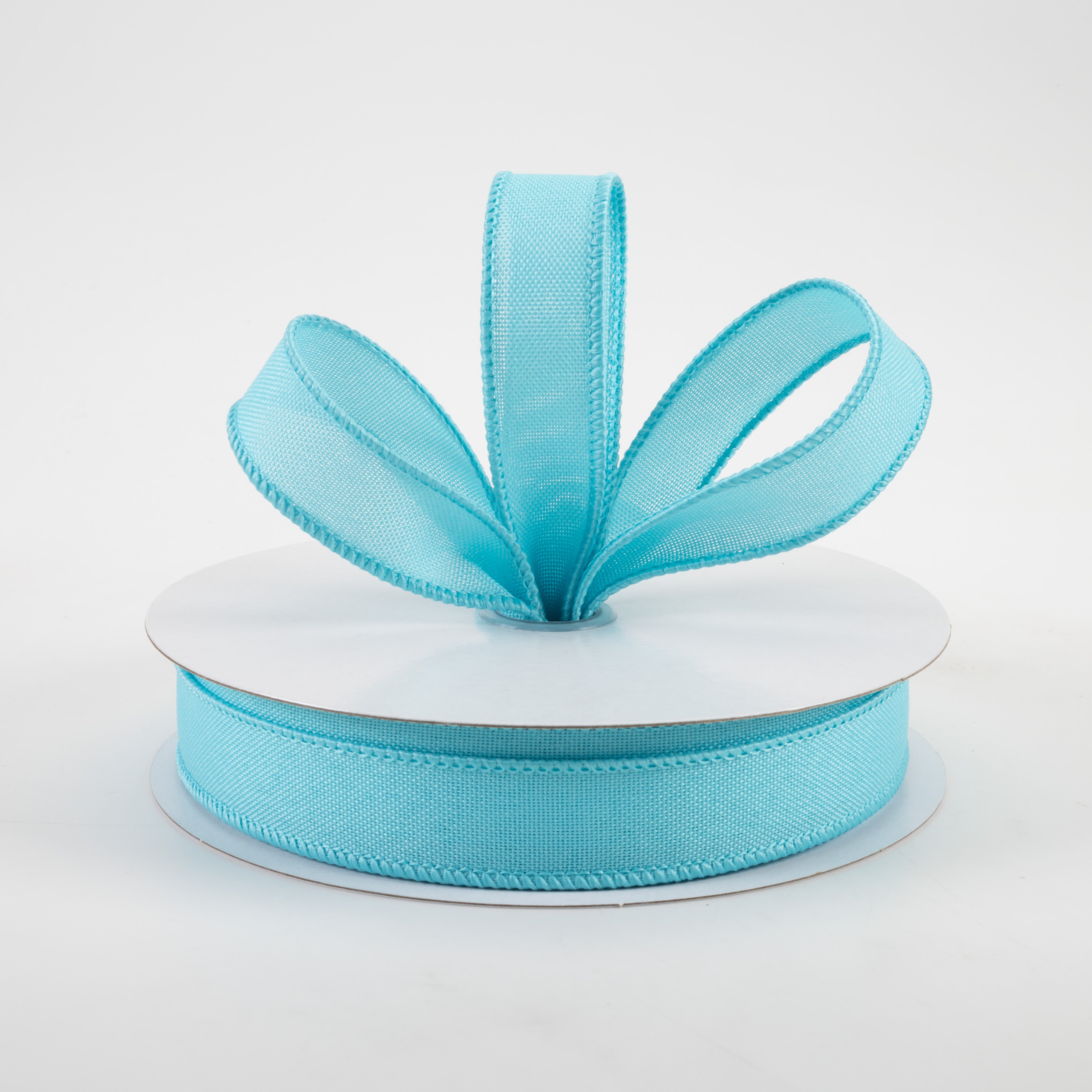 7/8" Value Faux Burlap Ribbon: Light Blue (25 Yards) Lifestyle Photo