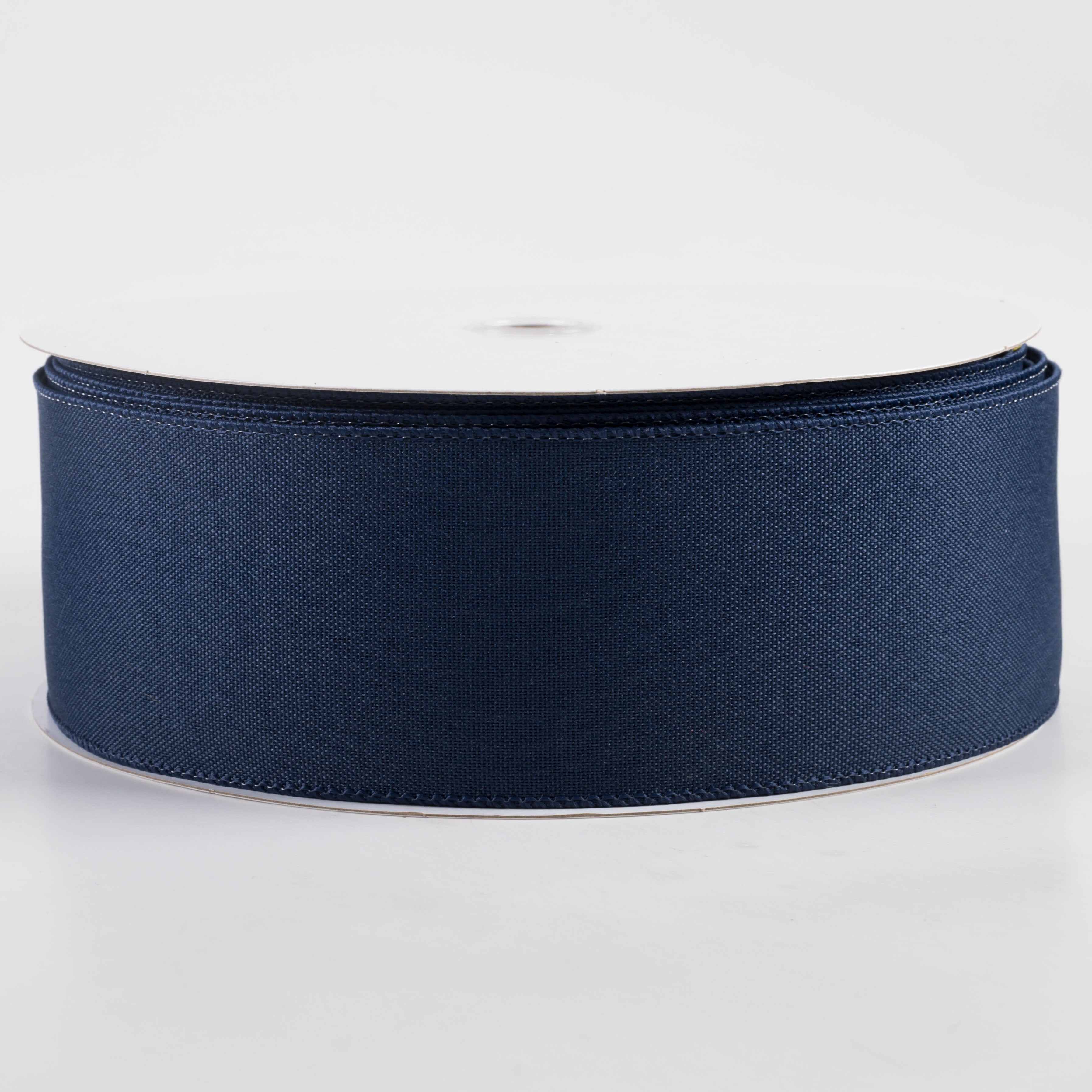 2.5" Value Faux Burlap Ribbon: Navy Blue (50 Yards)