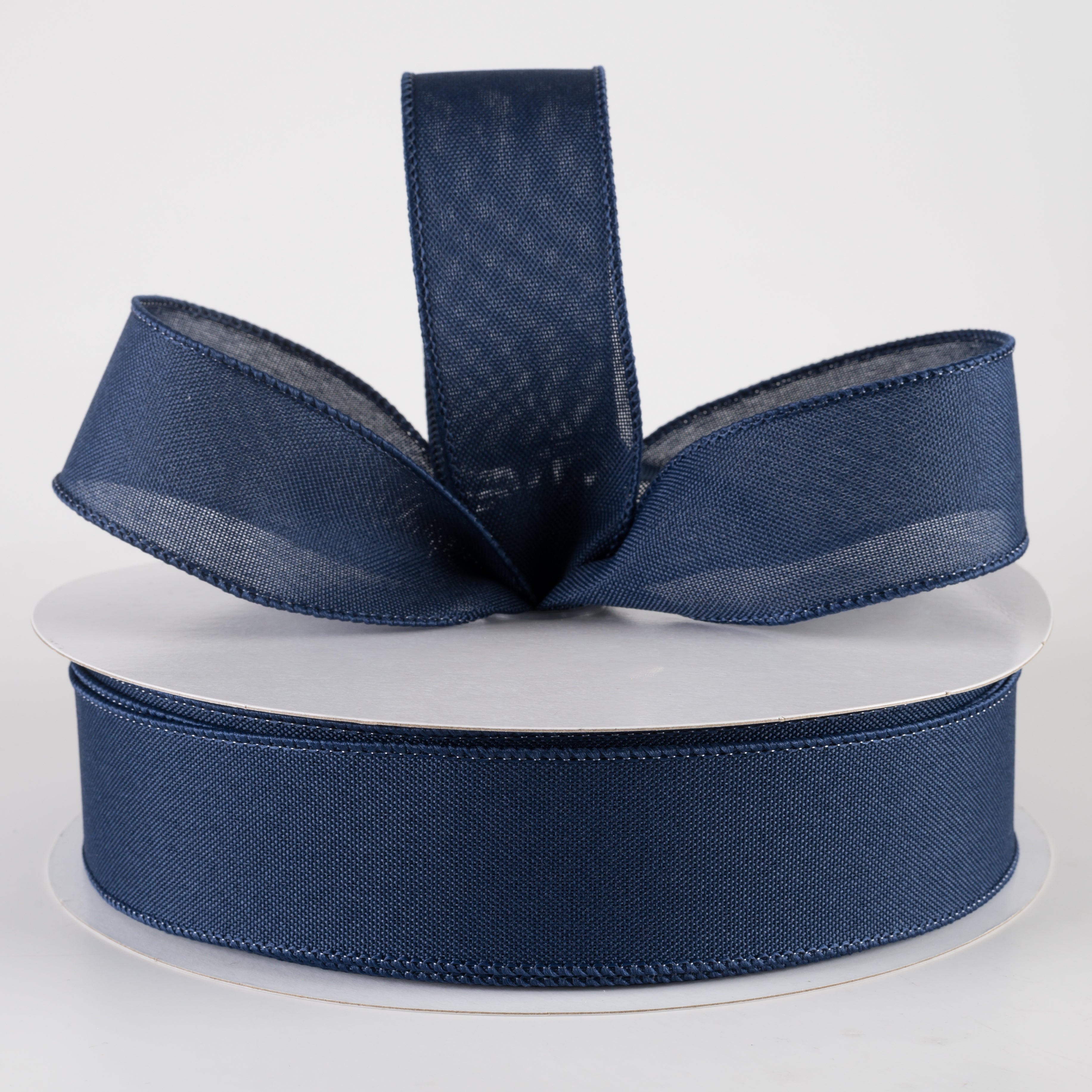 1.5" Value Faux Burlap Ribbon: Navy Blue (50 Yards) Lifestyle Photo
