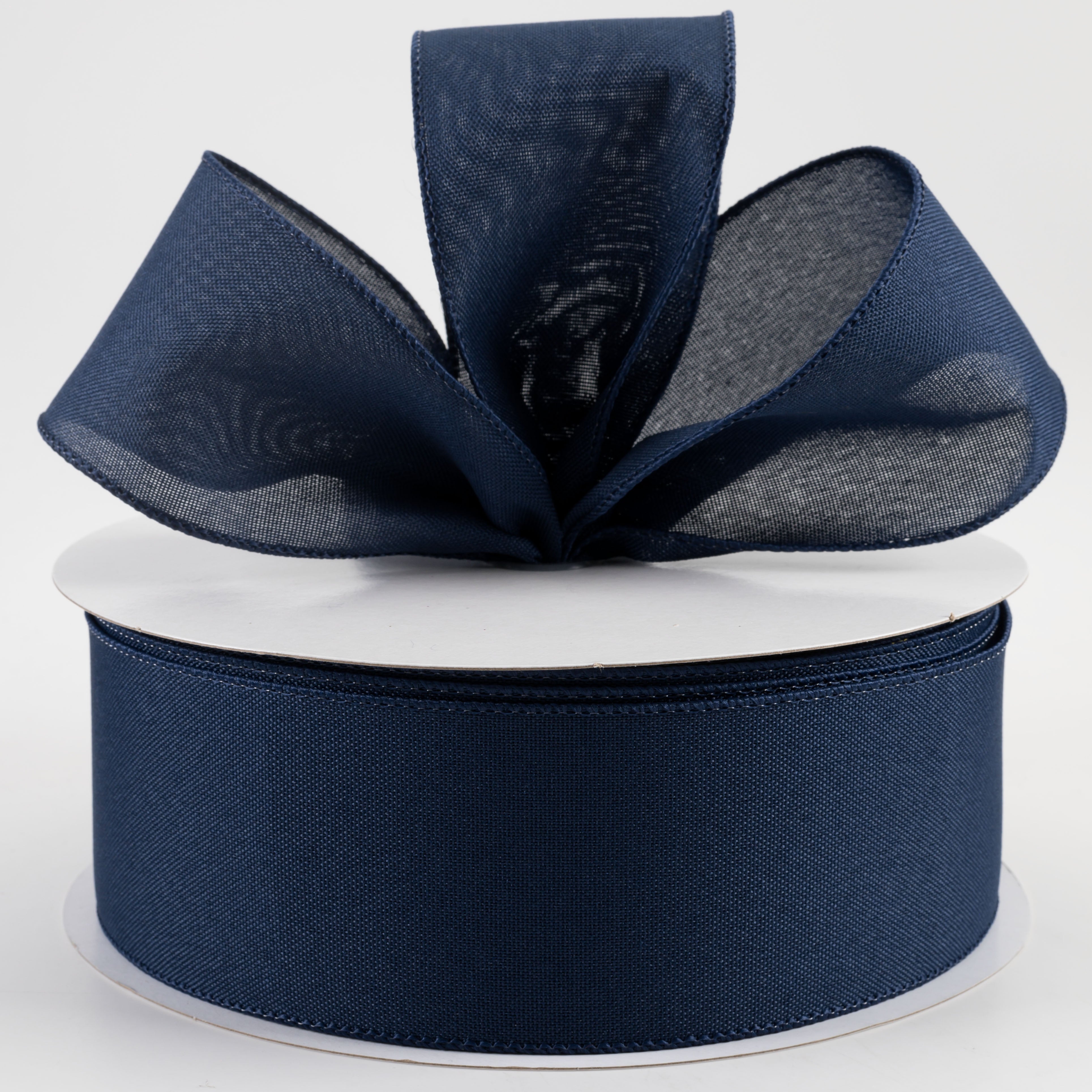 2.5" Value Faux Burlap Ribbon: Navy Blue (50 Yards) Lifestyle Photo