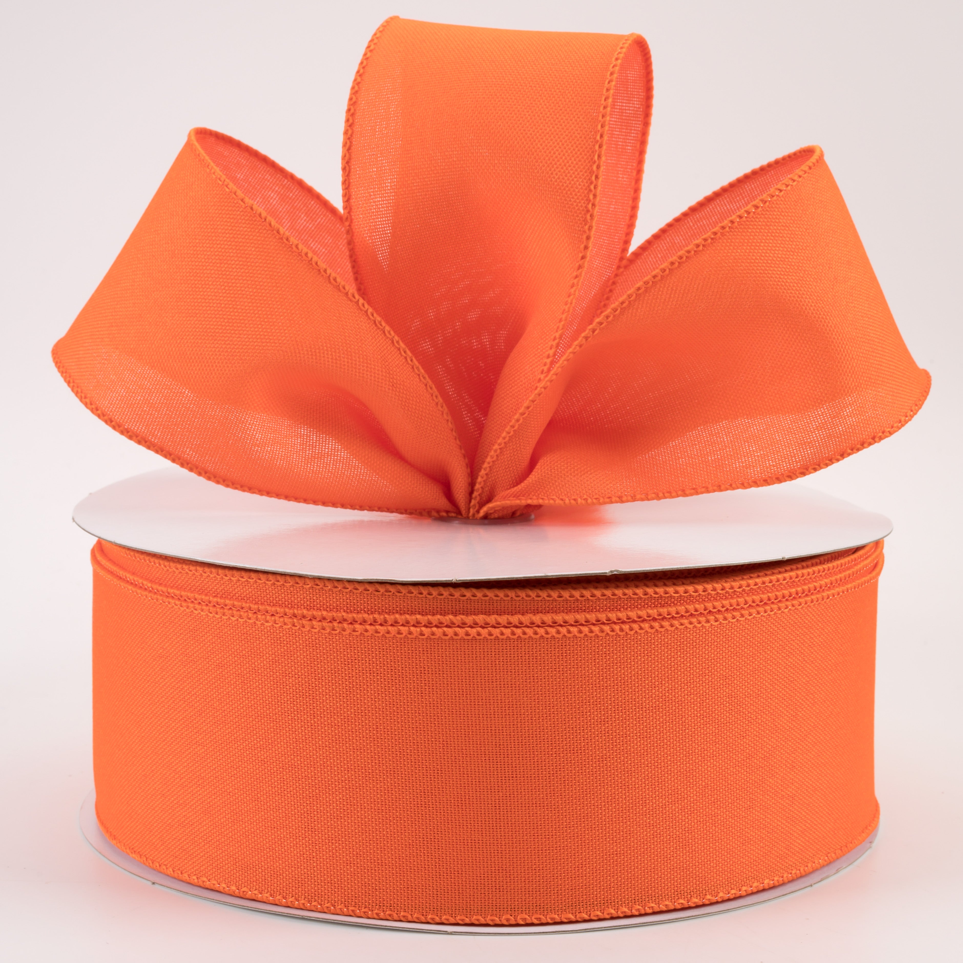 2.5" Value Faux Burlap Ribbon: Orange (50 Yards) Lifestyle Photo
