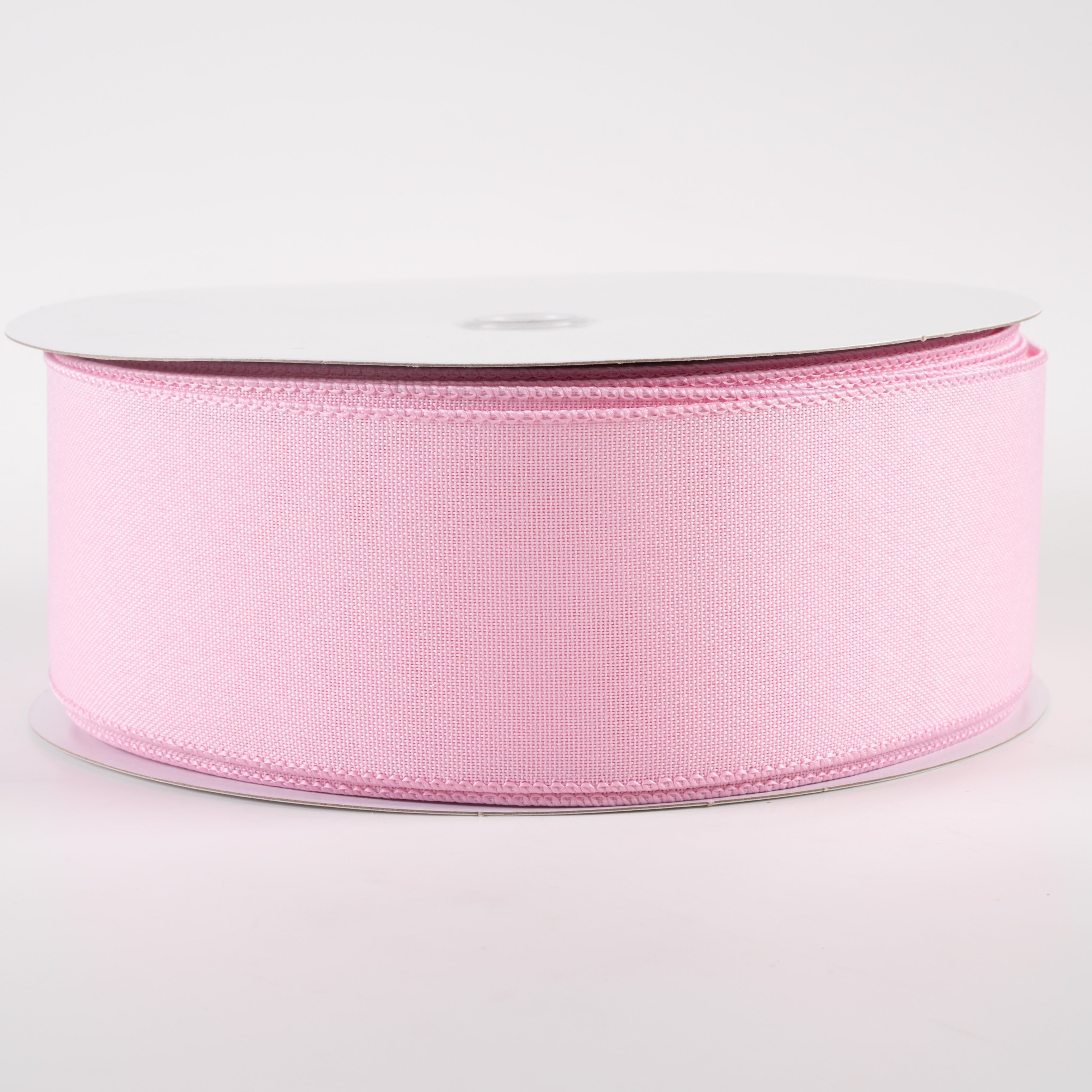 2.5" Value Faux Burlap Ribbon: Pink (50 Yards)