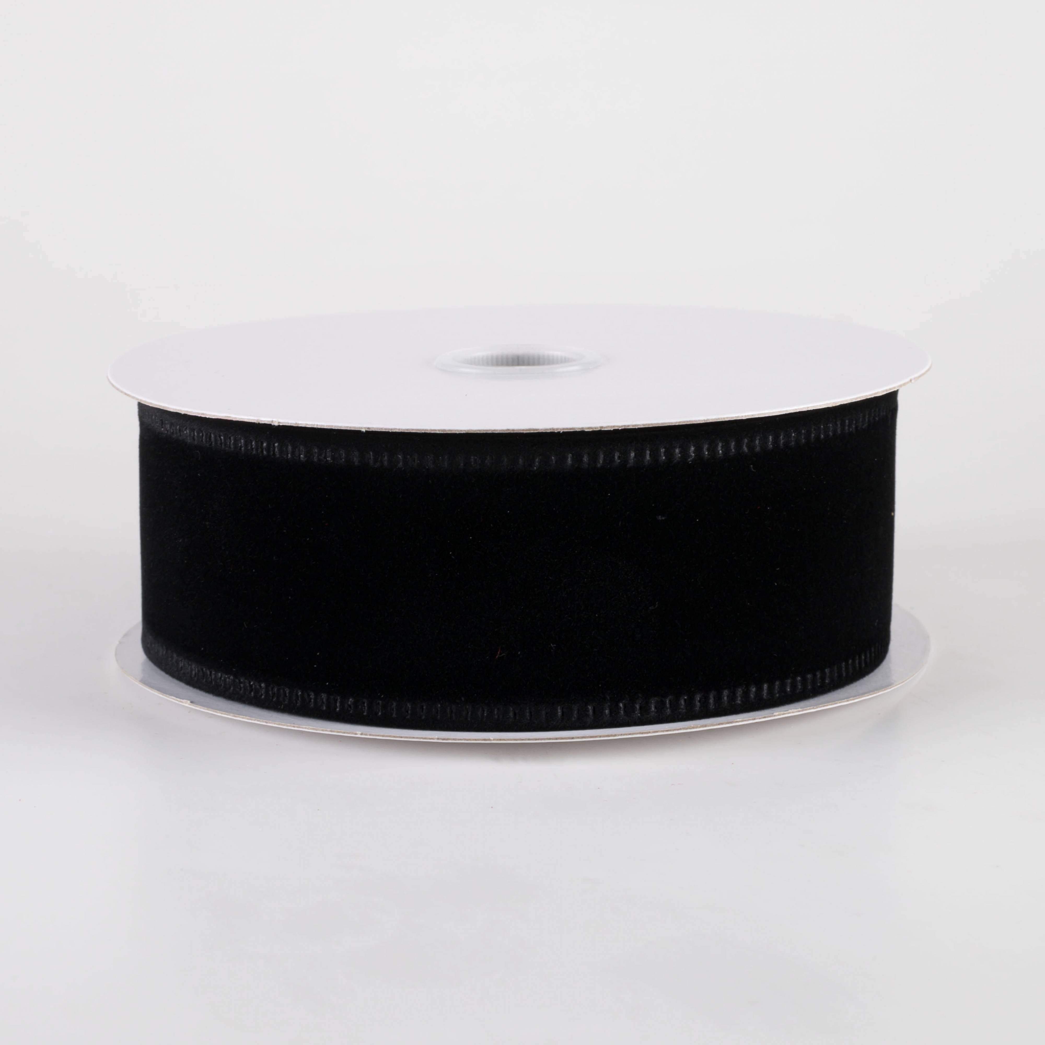 1.5" Value Velvet Ribbon: Black (10 Yards) Item Number: 131809-21