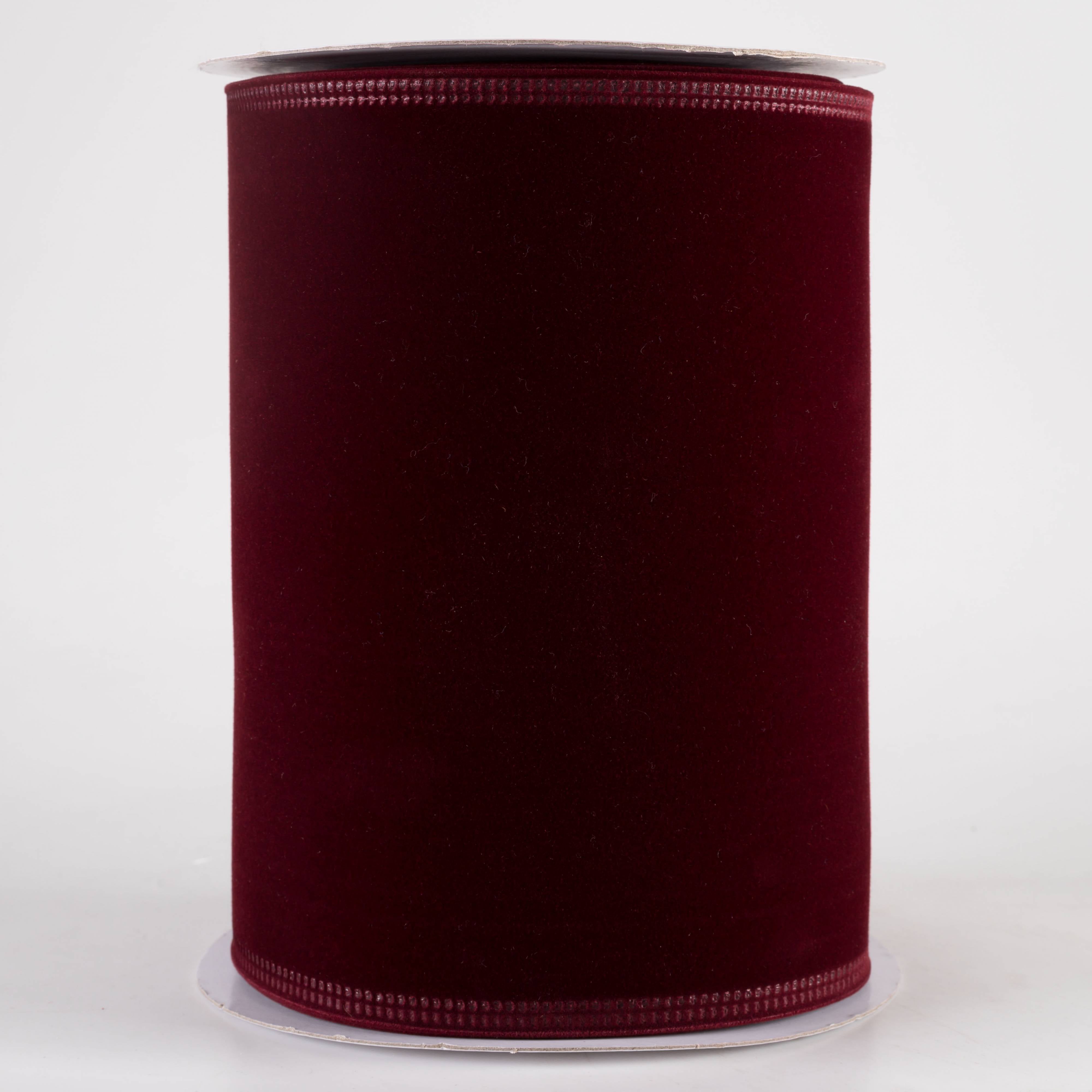 6" Value Velvet Ribbon: Burgundy Red (10 Yards) Item Number: 131806-10