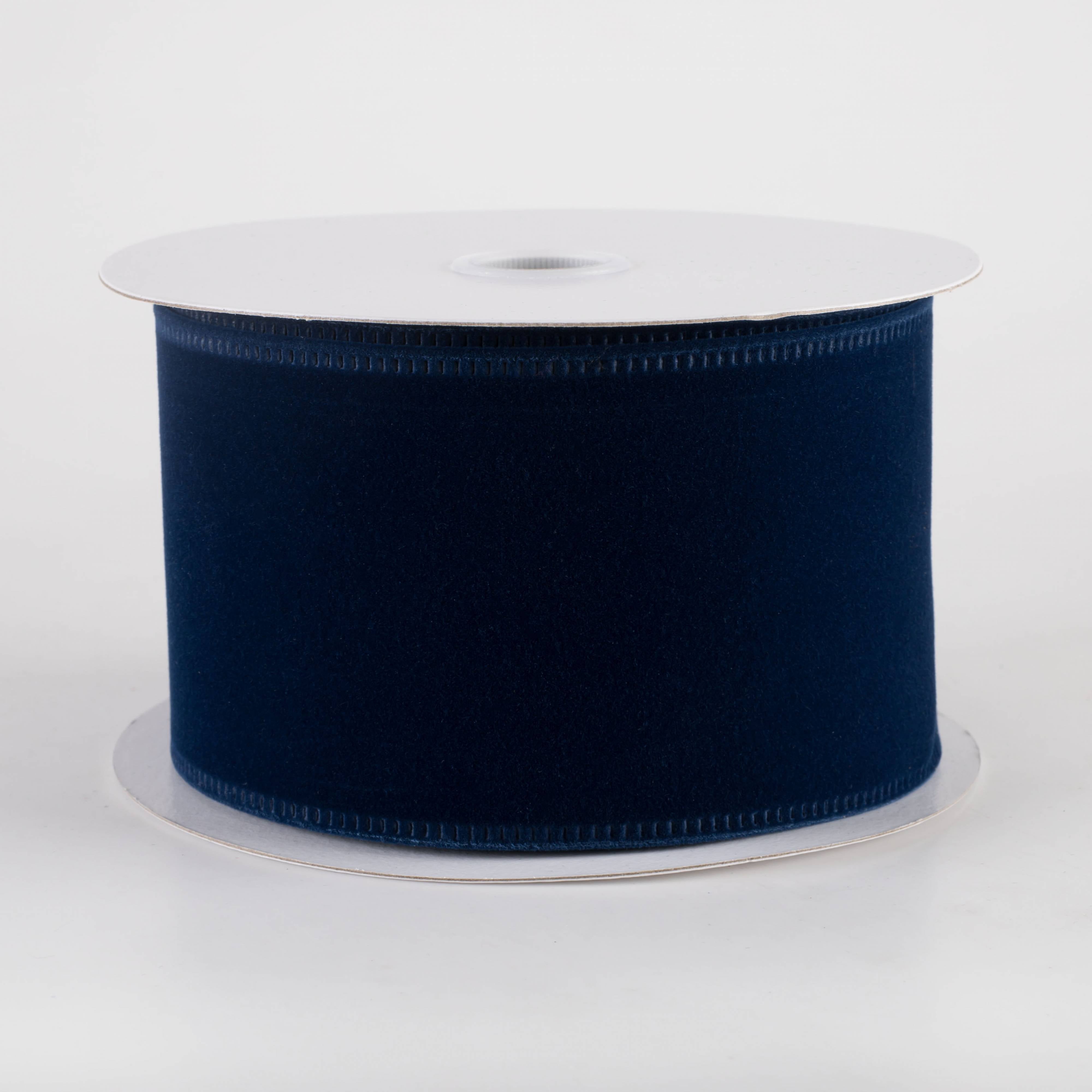 2.5" Value Velvet Ribbon: Navy Blue (10 Yards) Item Number: 131840-25