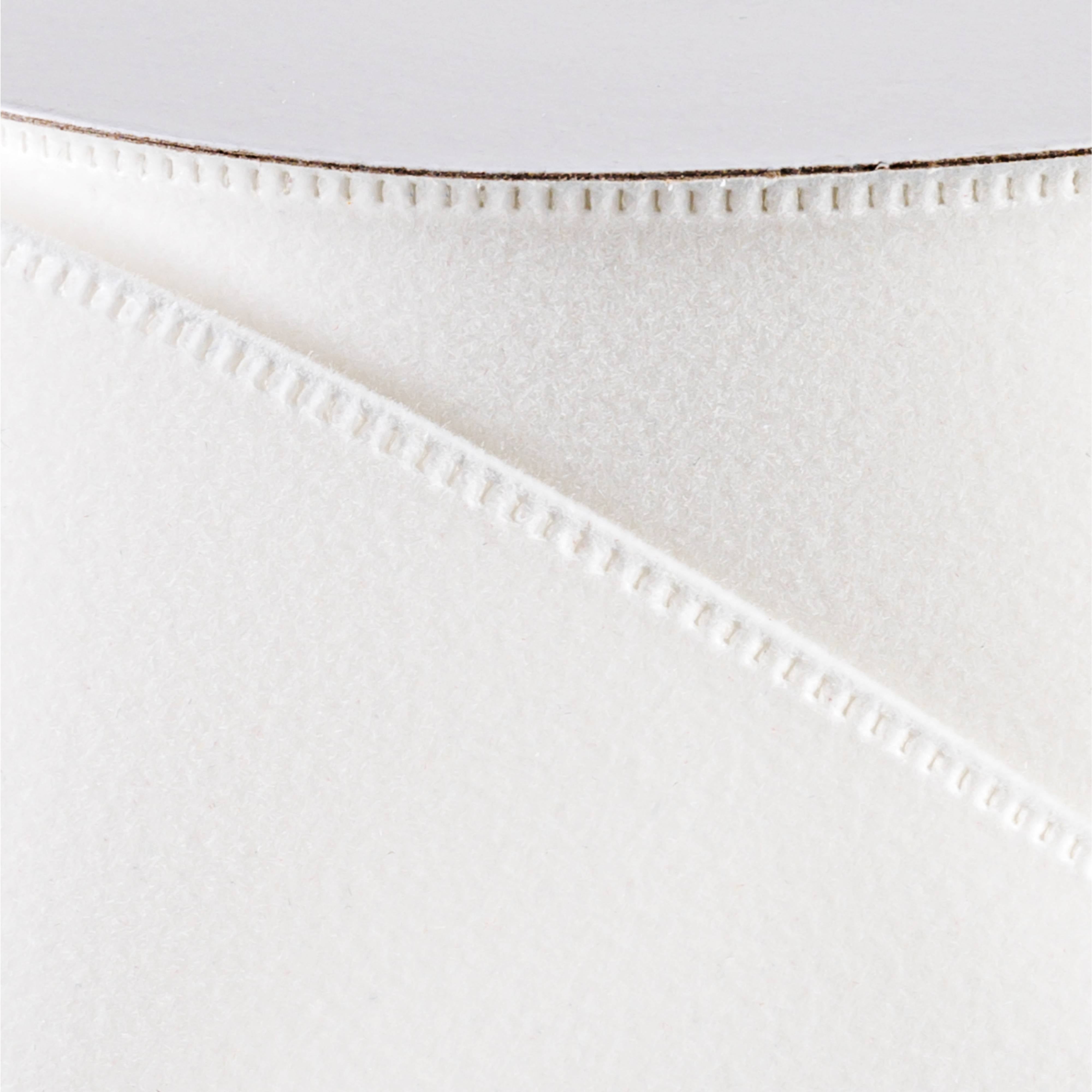 2.5" Value Velvet Ribbon: White (10 Yards) detail photo 3