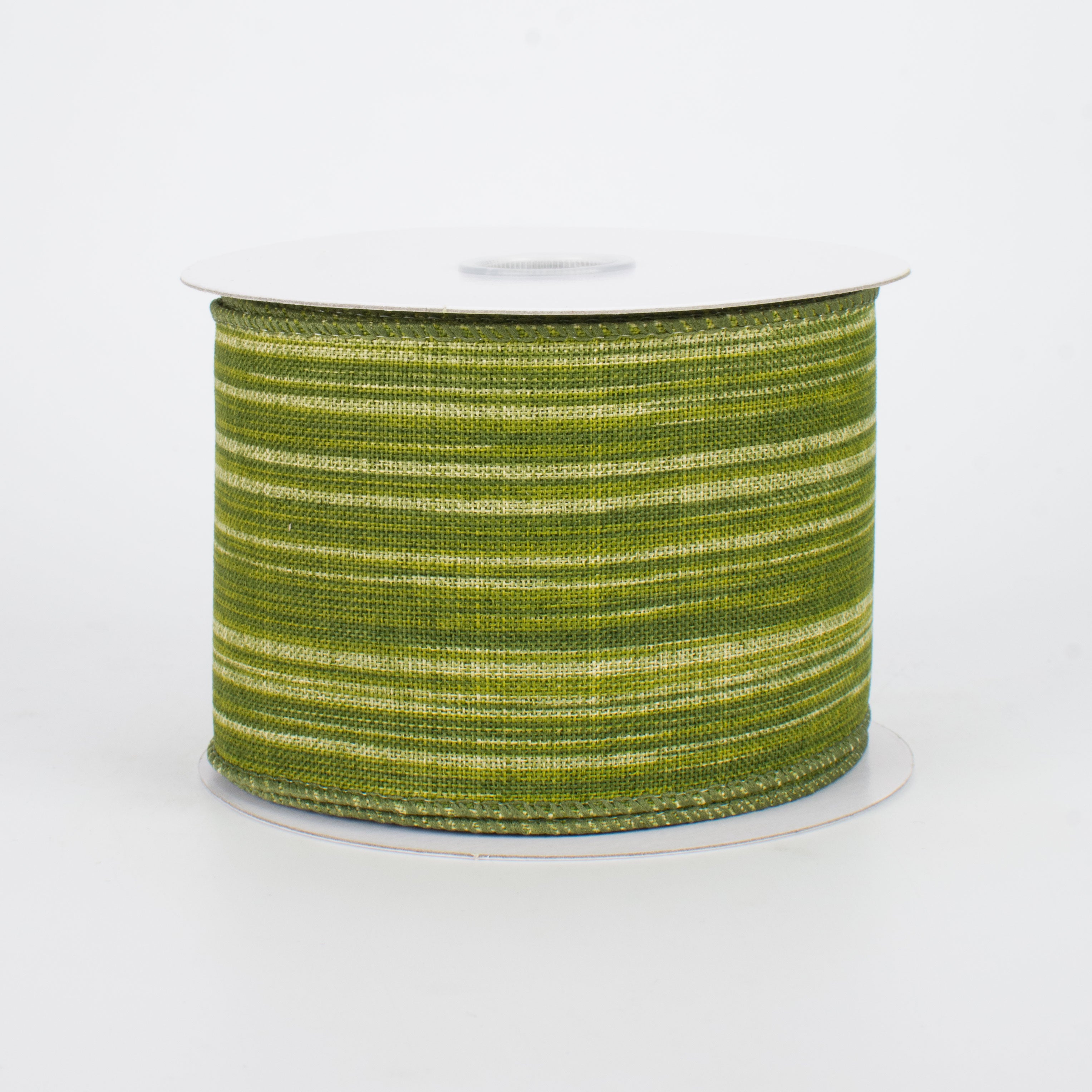 2.5" Variegated Aspid Leaves Canvas Ribbon (10 Yards)