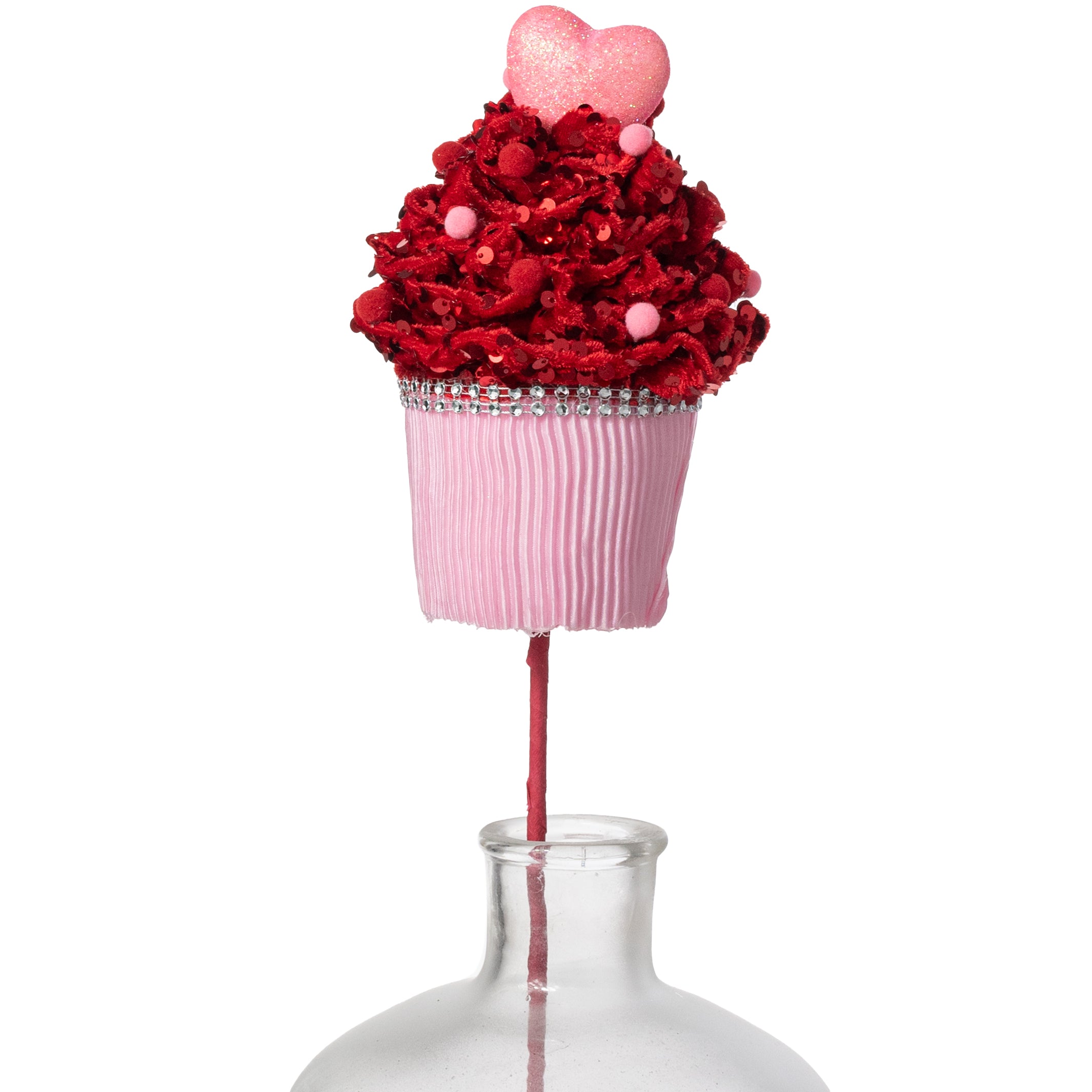 20" Velvet Cupcake Heart Pick Item Number: 63564RDPK