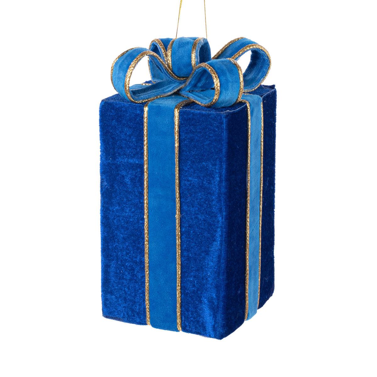 9" Velvet Gift Box Decor: Blue Item Number: 86697BL
