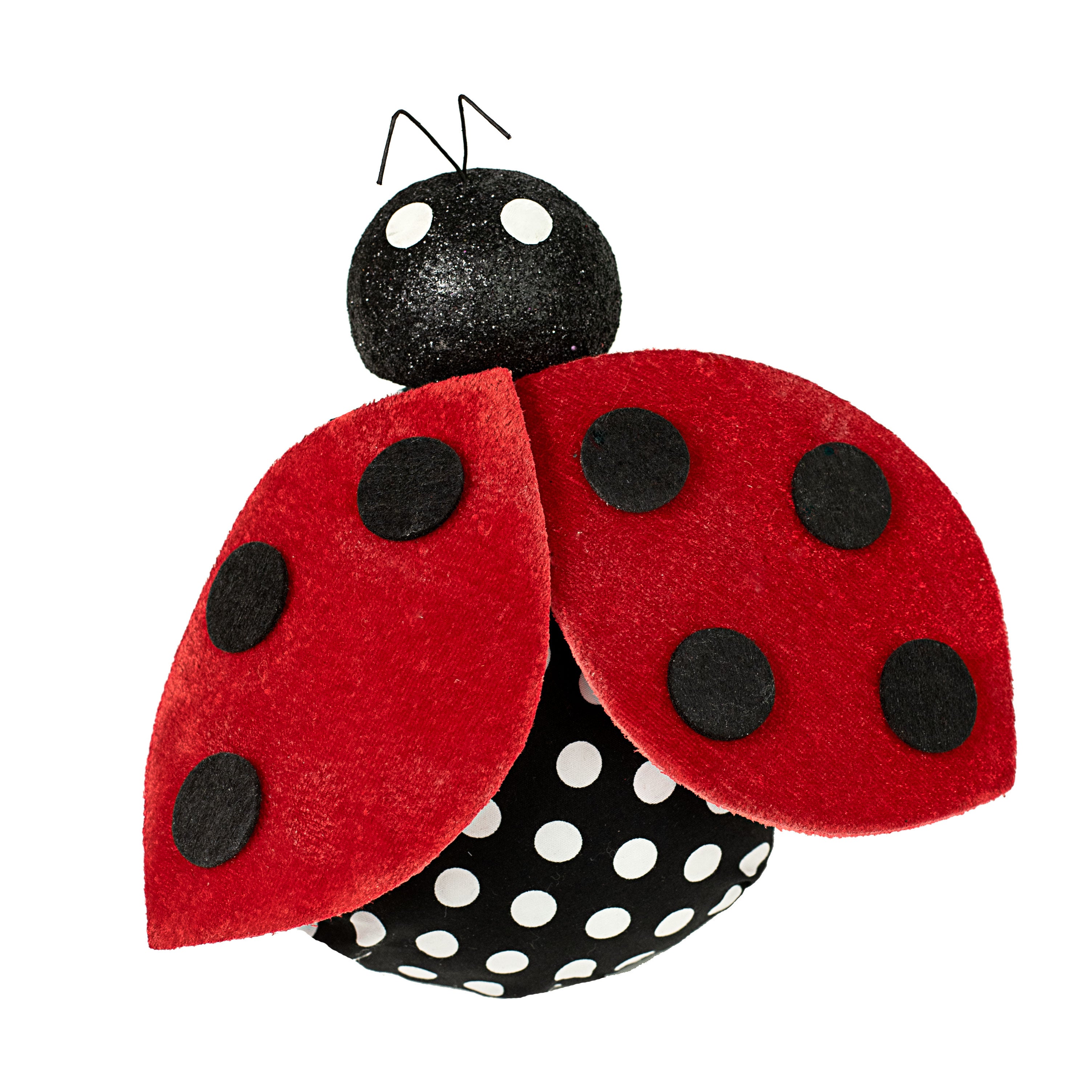 7" Velvet Ladybug Ornament Item Number: 62489RDBK