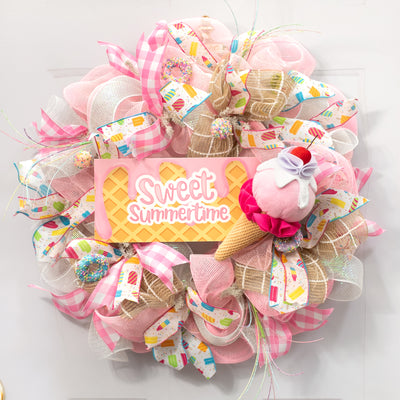 11" Velvet Plush Ice Cream Cone Ornament Lifestyle Photo