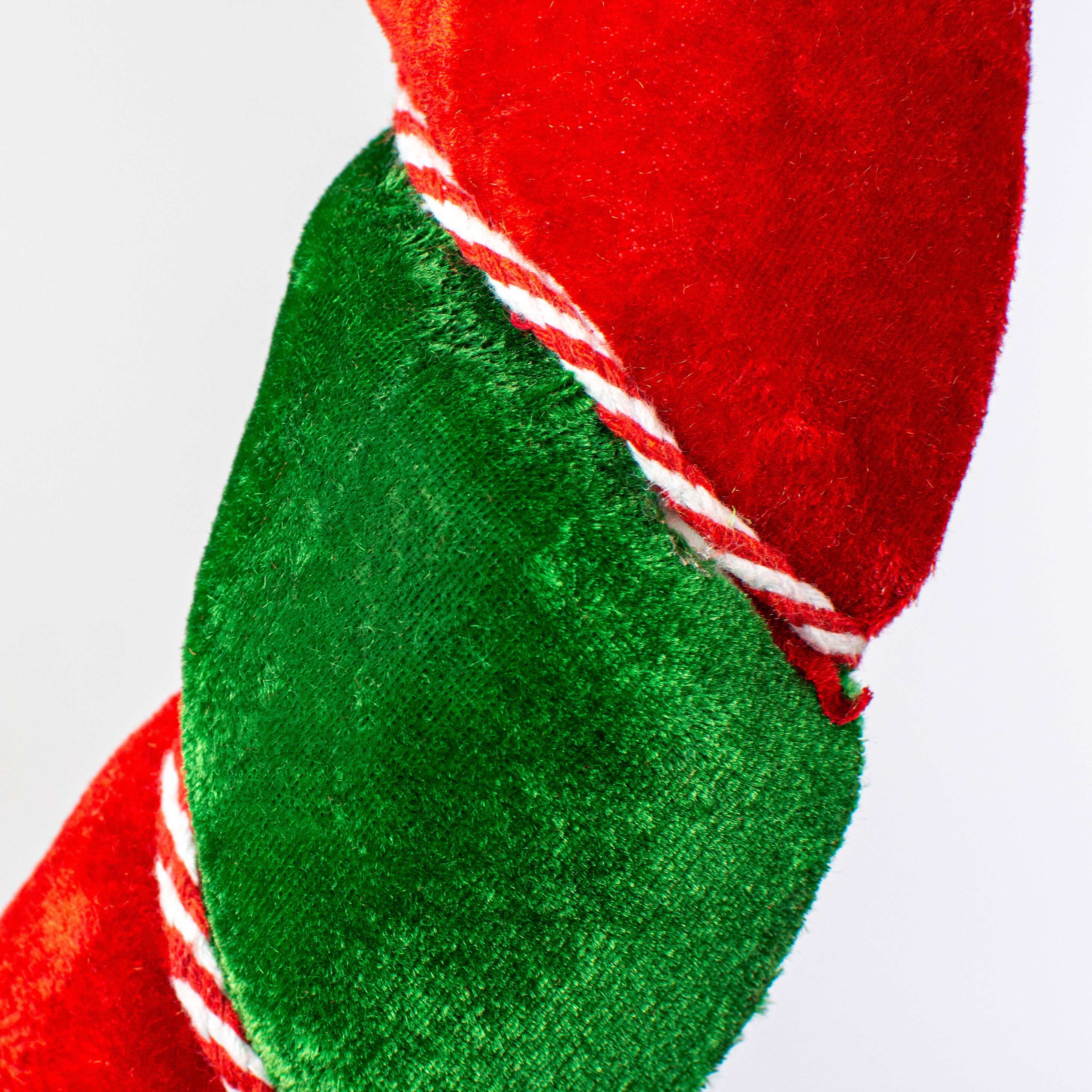 13" Velvet Wreath: Red & Emerald detail photo 4