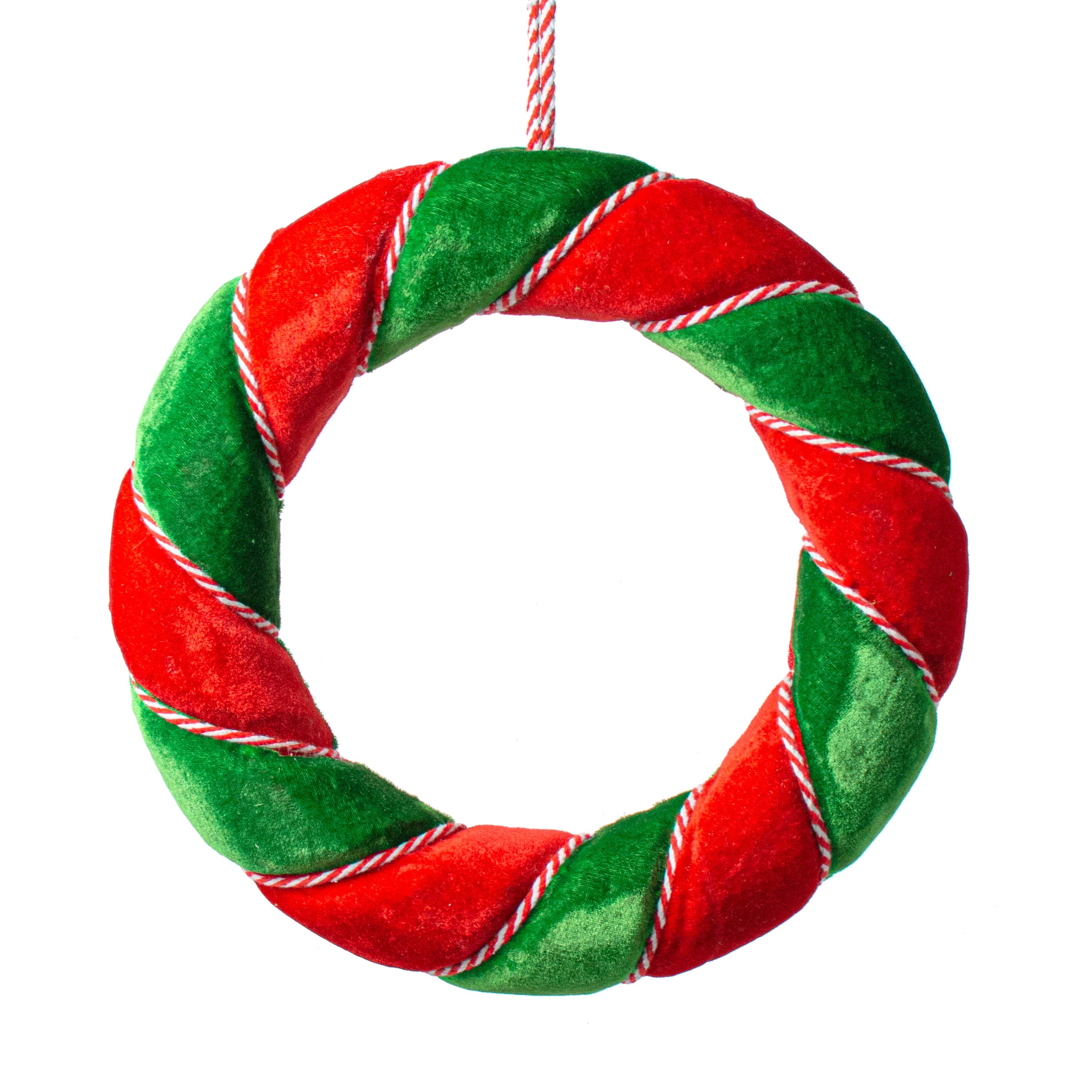 13" Velvet Wreath: Red & Emerald Item Number: XW014961