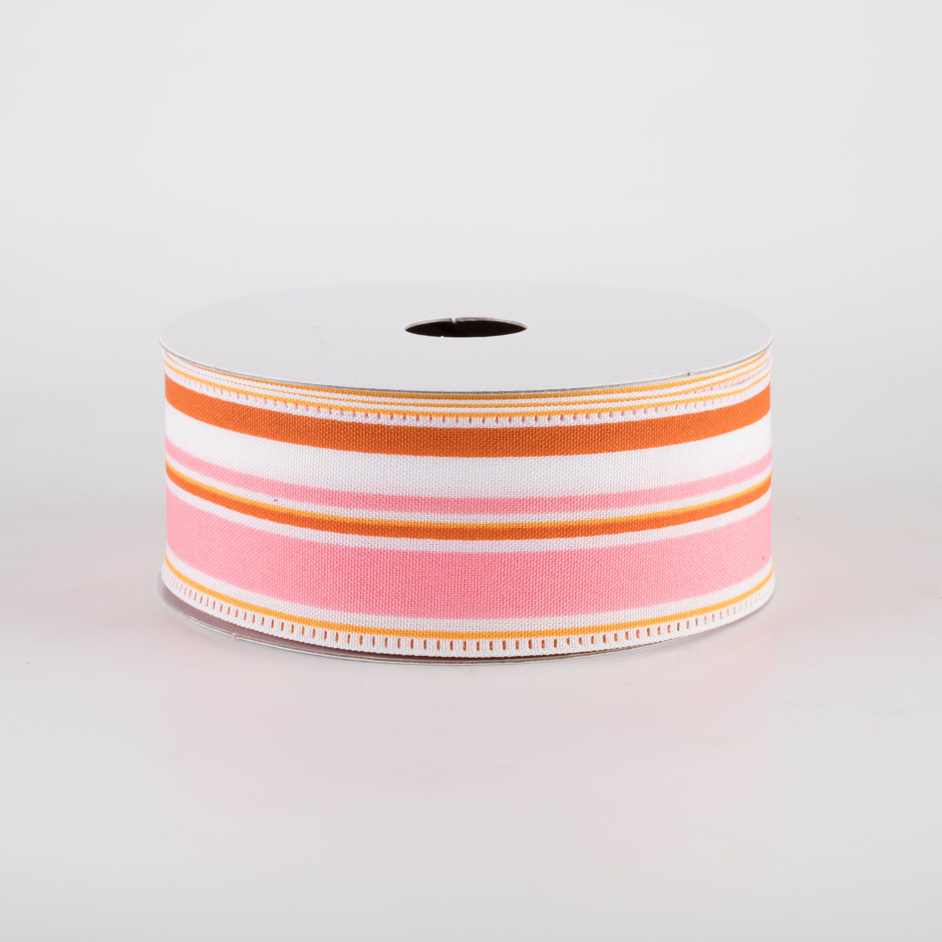 1.5" Vertical Stripes Ribbon: Pink, Orange & Rust (10 Yards) Item Number: 65431-09-03
