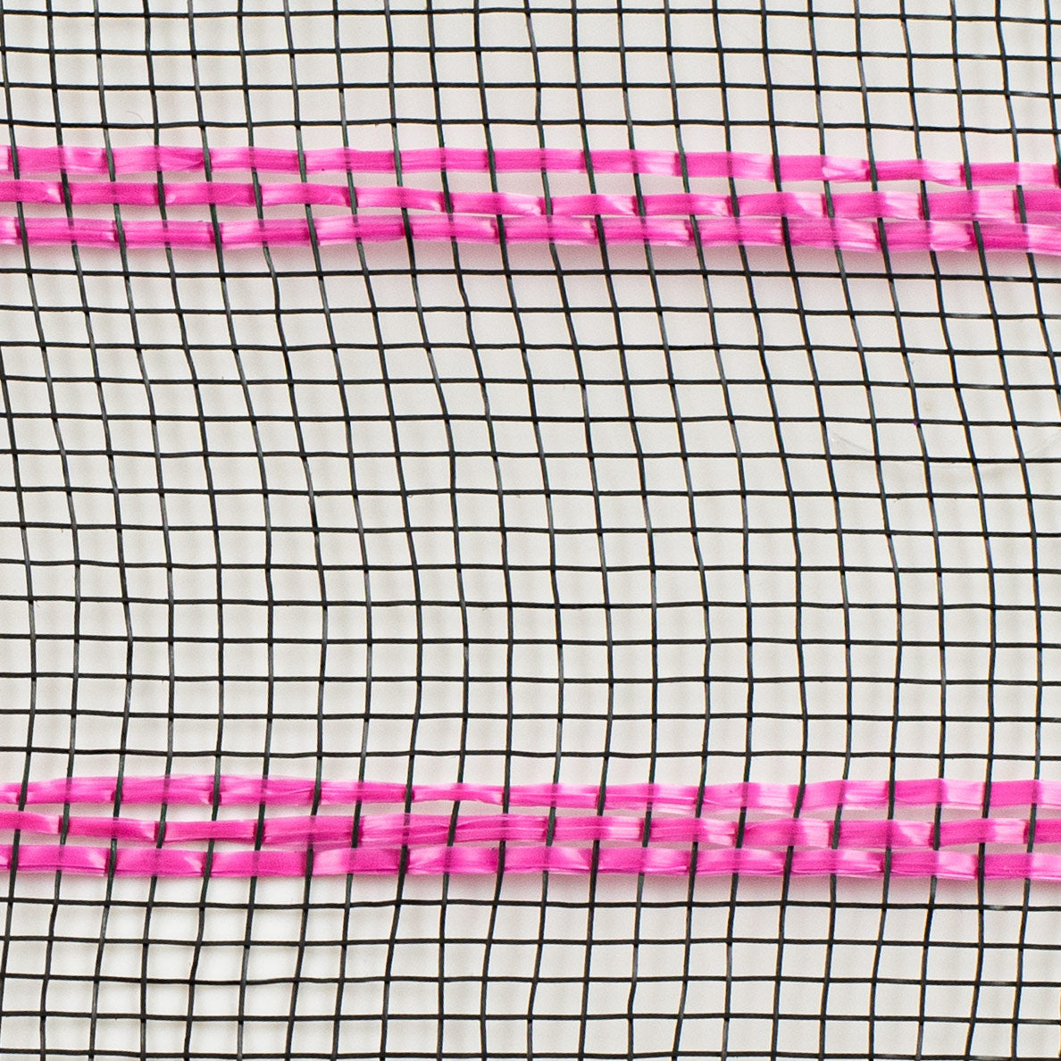 10" Vertical Wide Stripe Mesh: Black & Hot Pink detail photo 3