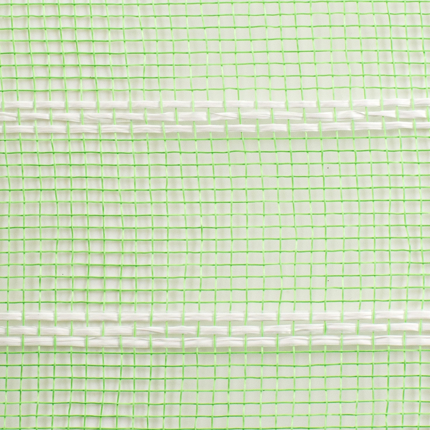 10" Vertical Wide Stripe Mesh: Lime Green & White detail photo 3