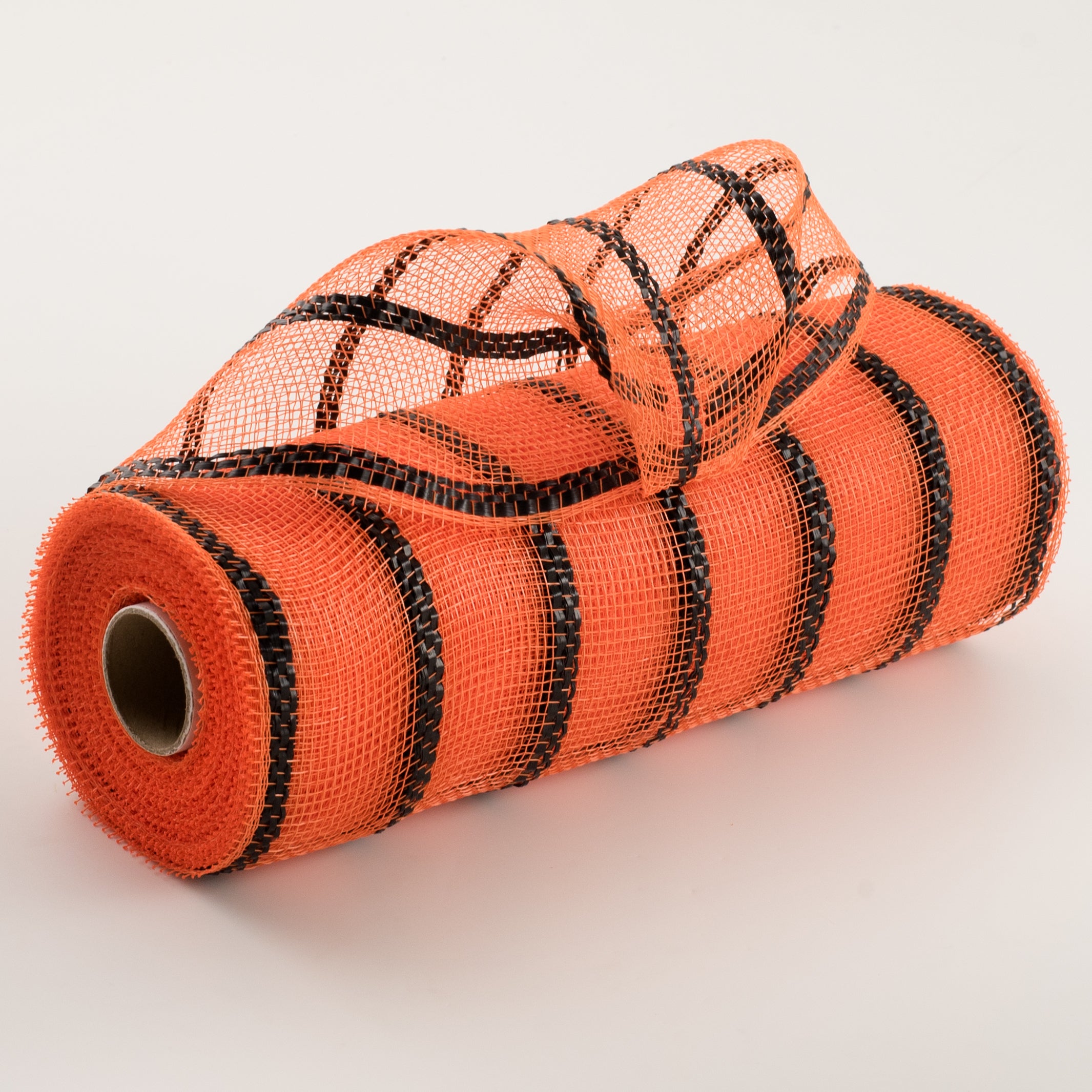 10" Vertical Wide Stripe Mesh: Orange & Black Item Number: RE8903E8