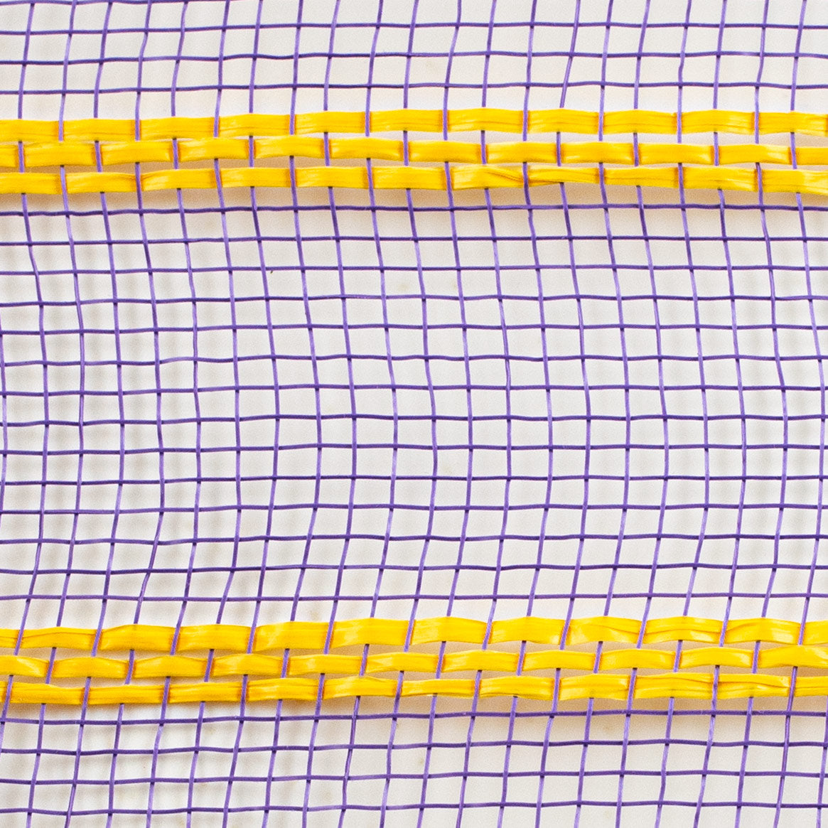 10" Vertical Wide Stripe Mesh: Purple & Yellow detail photo 3