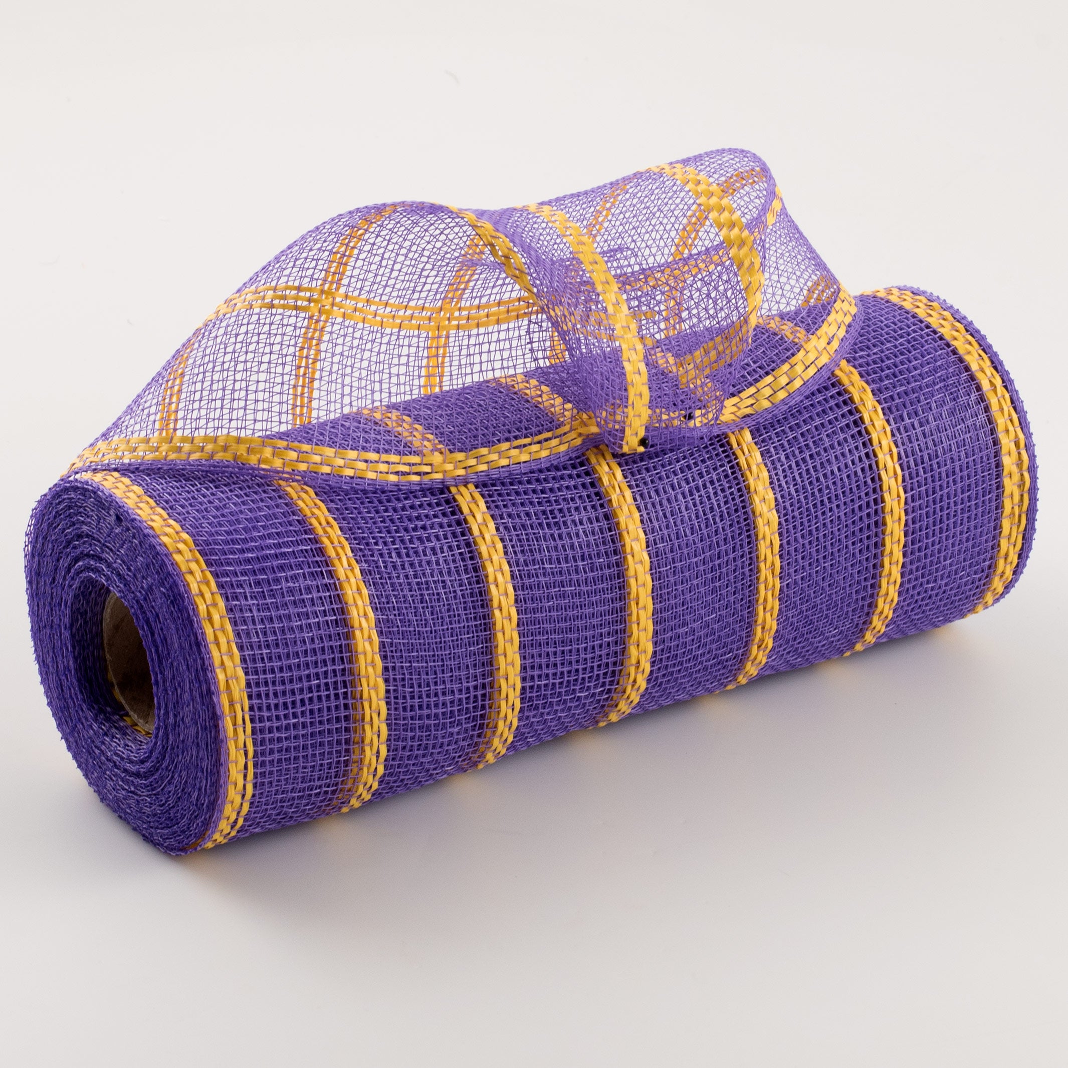 10" Vertical Wide Stripe Mesh: Purple & Yellow Item Number: RE8903WE
