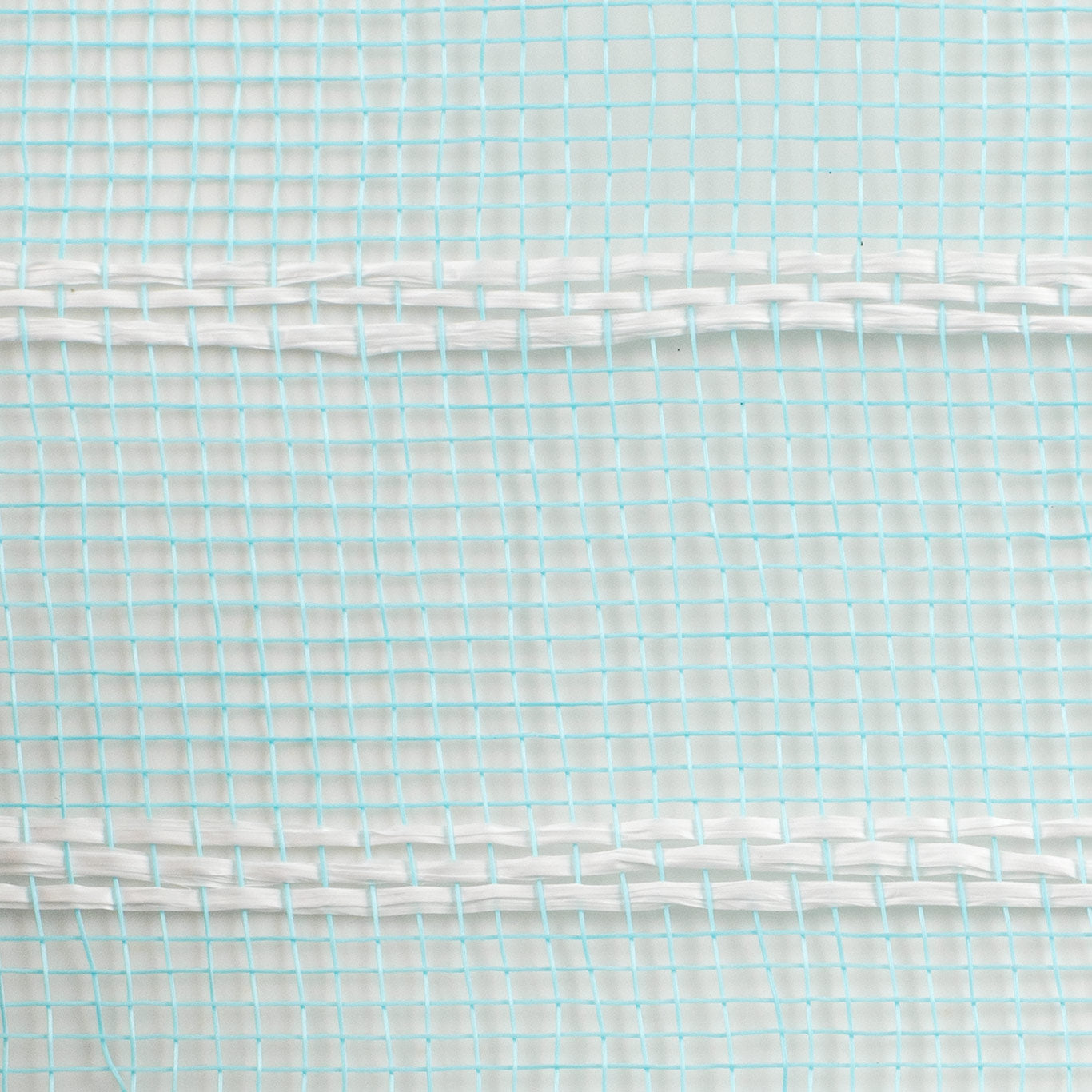 10" Vertical Wide Stripe Mesh: Turquoise & White detail photo 3
