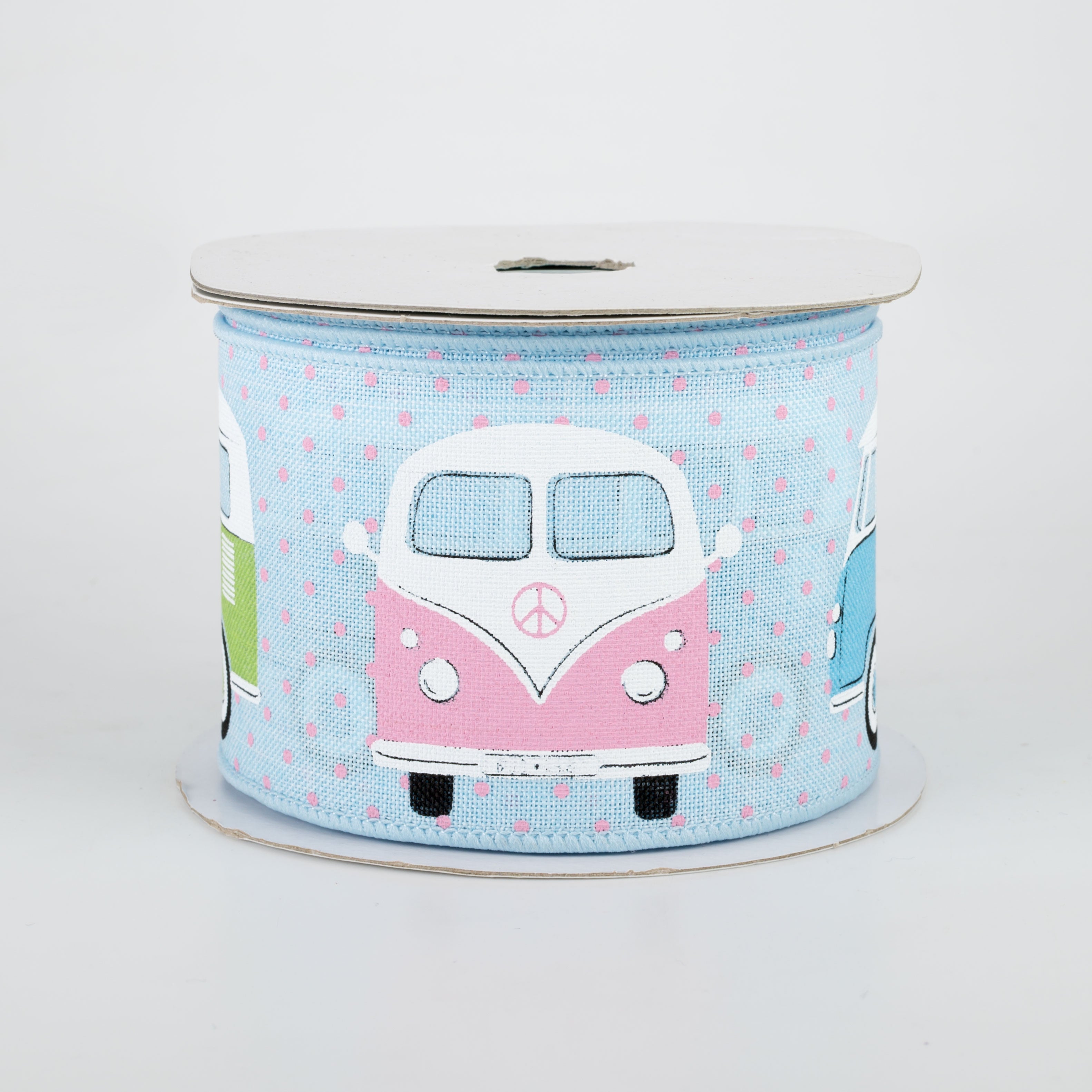 2.5" Vintage Bus Ribbon: Pale Blue (10 Yards)