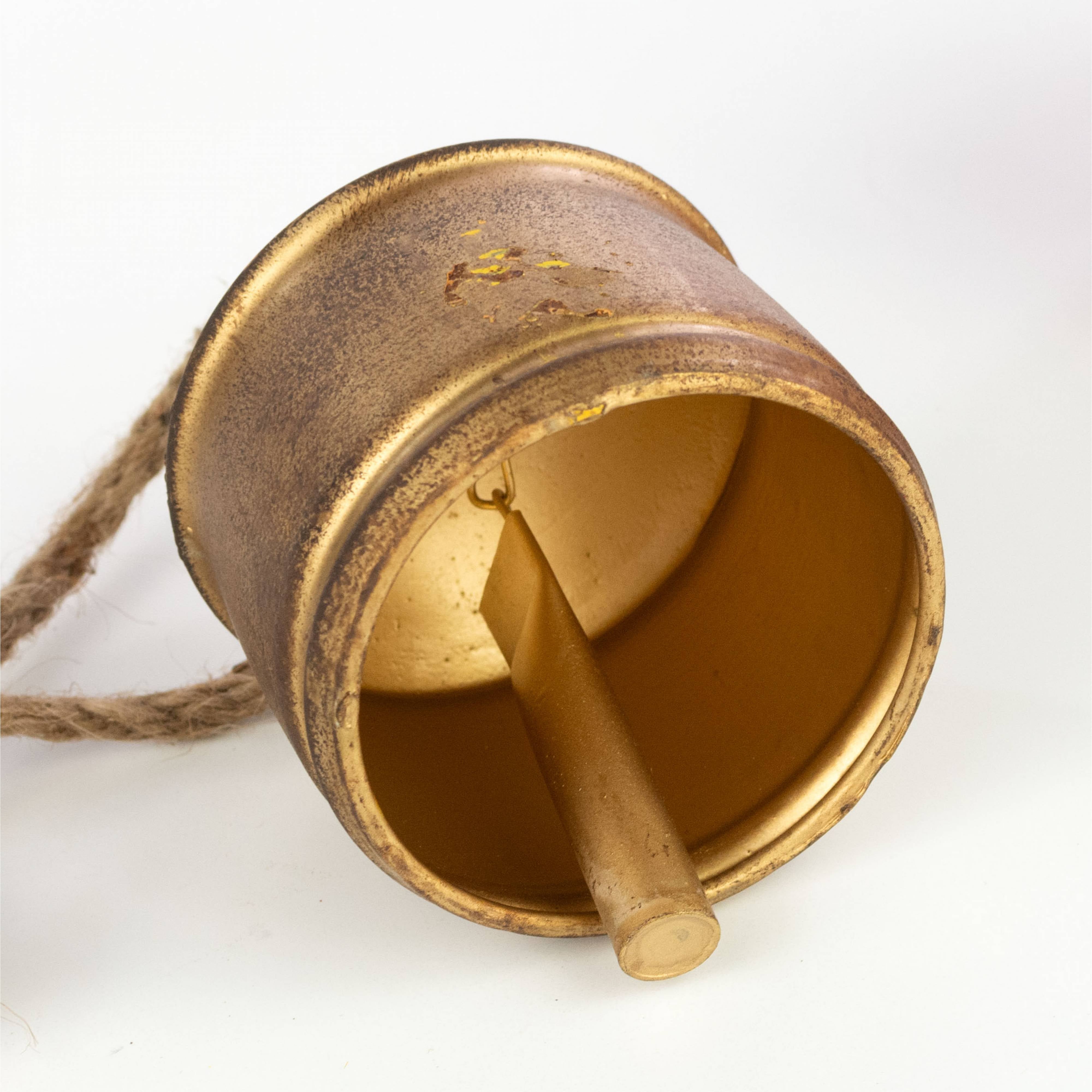 4" Vintage Silo Bell Ornament: Gold detail photo 3