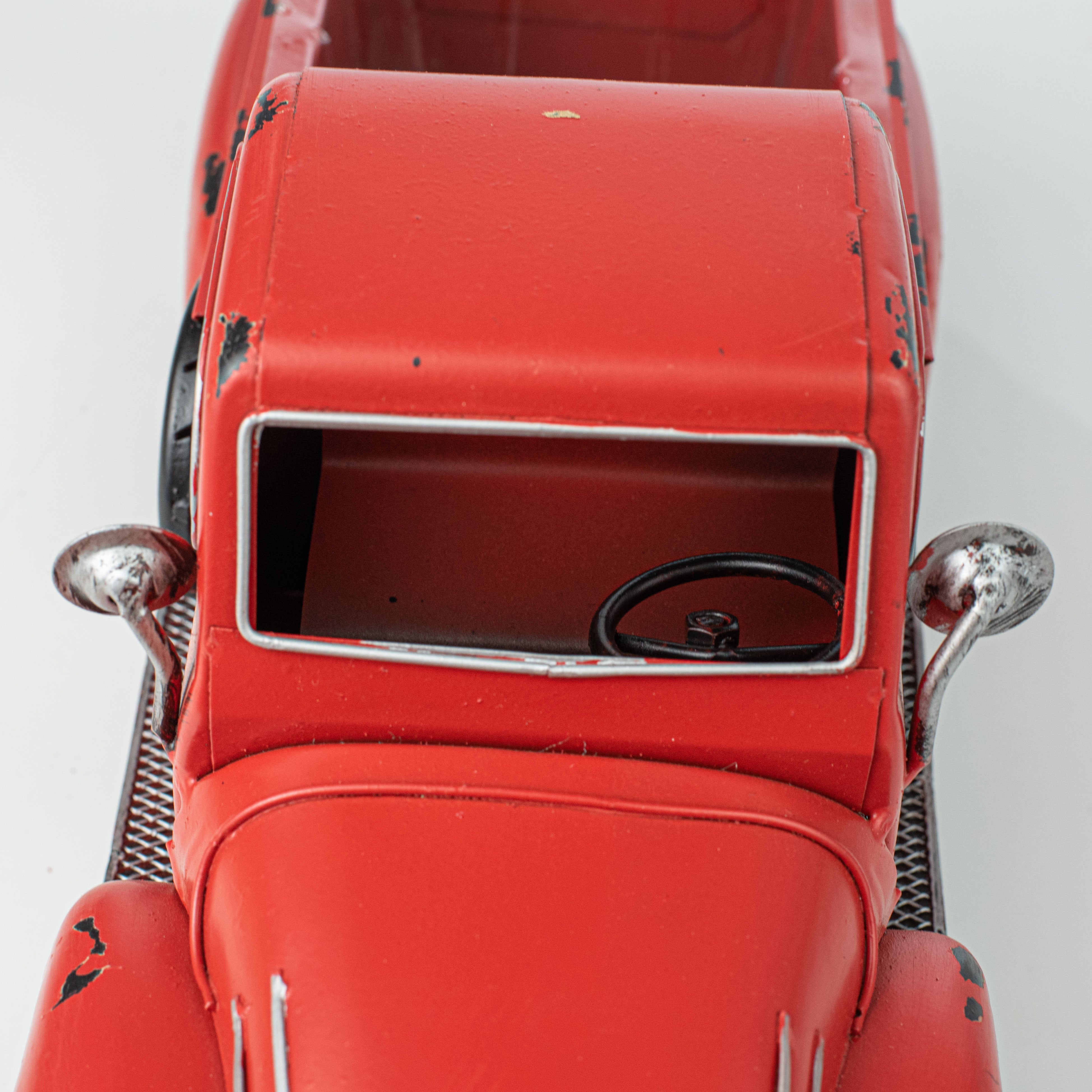 16" Vintage Truck Planter: Red detail photo 5