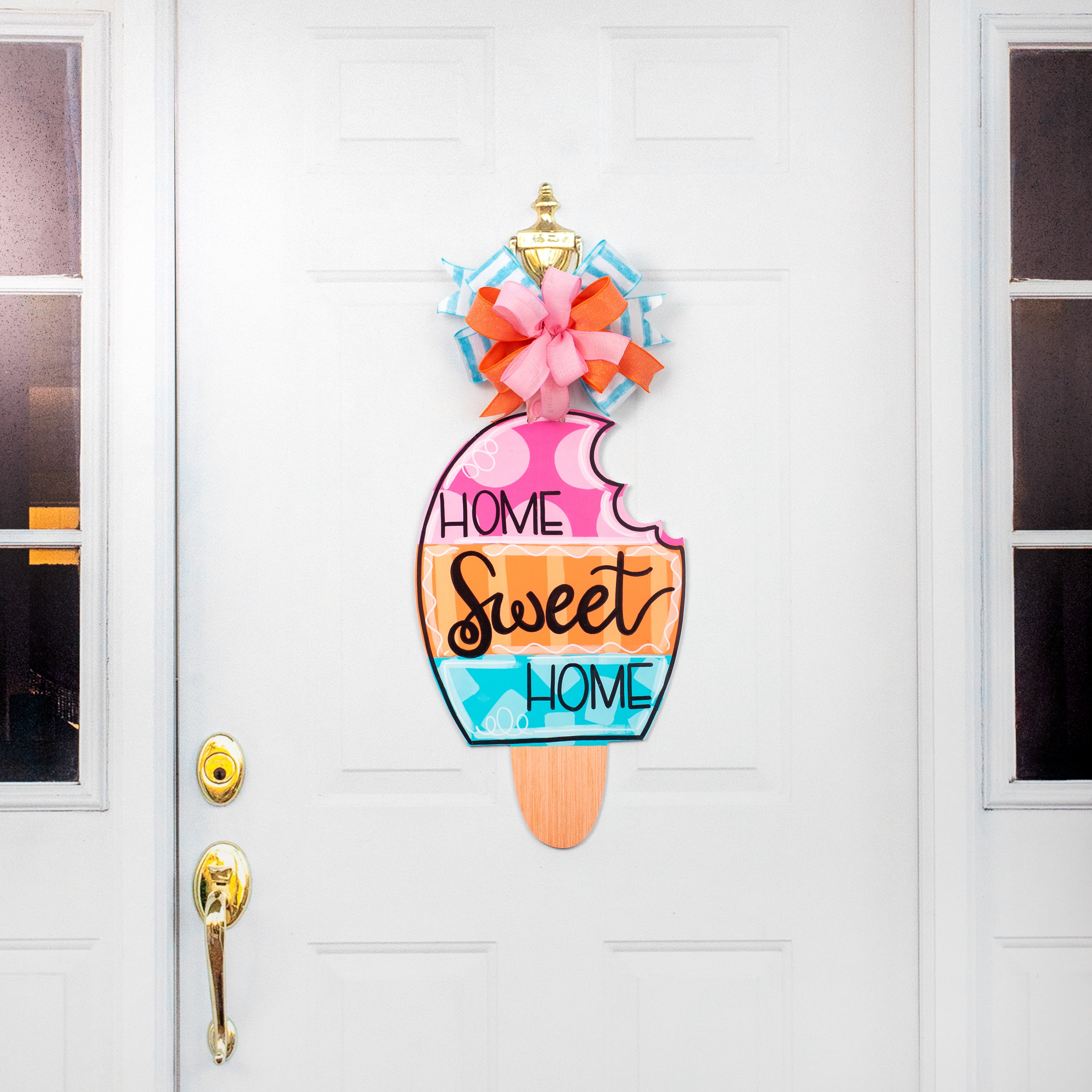 21" Waterproof Door Hanger: Home Sweet Home Popsicle detail photo 4