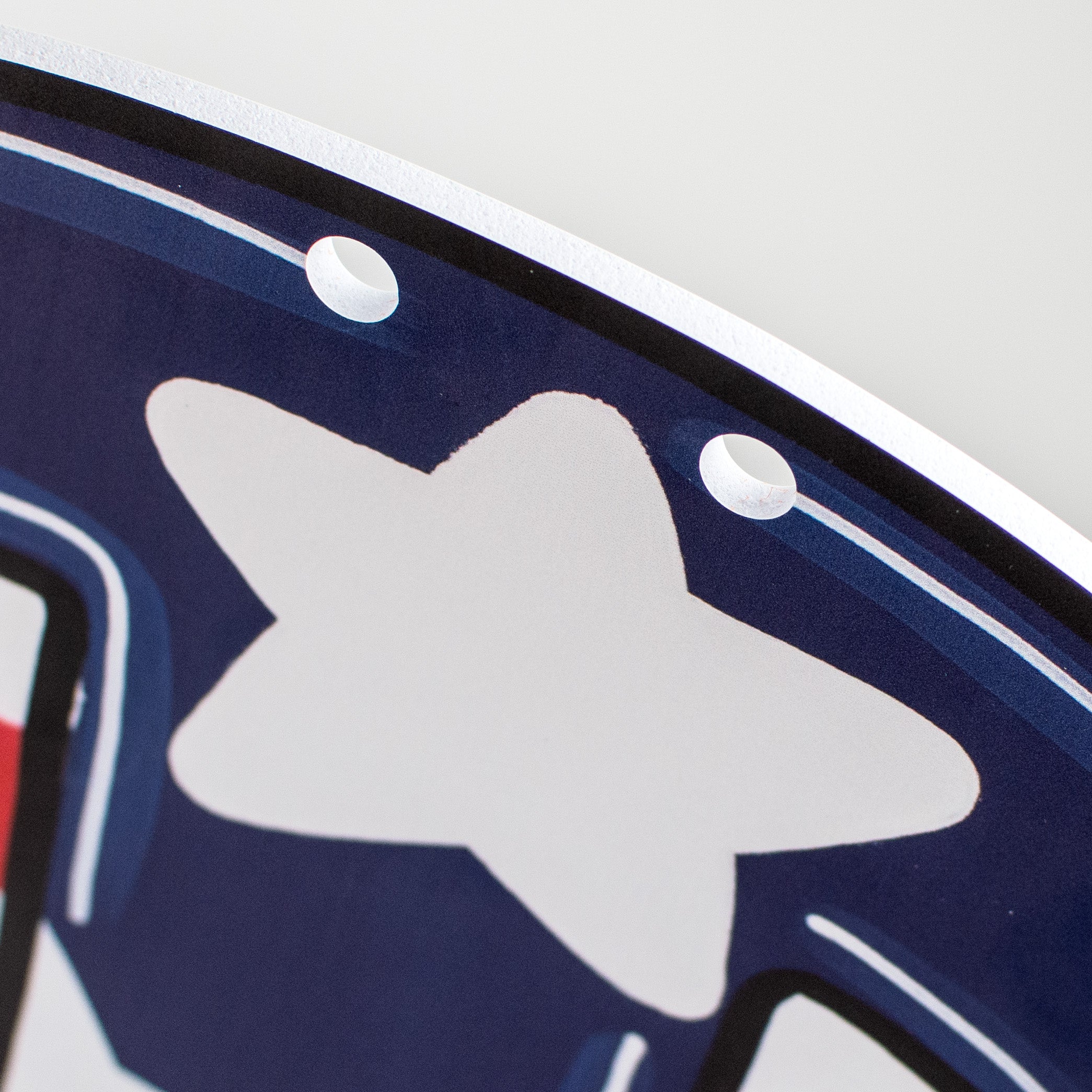 18" Waterproof Door Hanger: Patriotic Floral Peace Sign detail photo 3