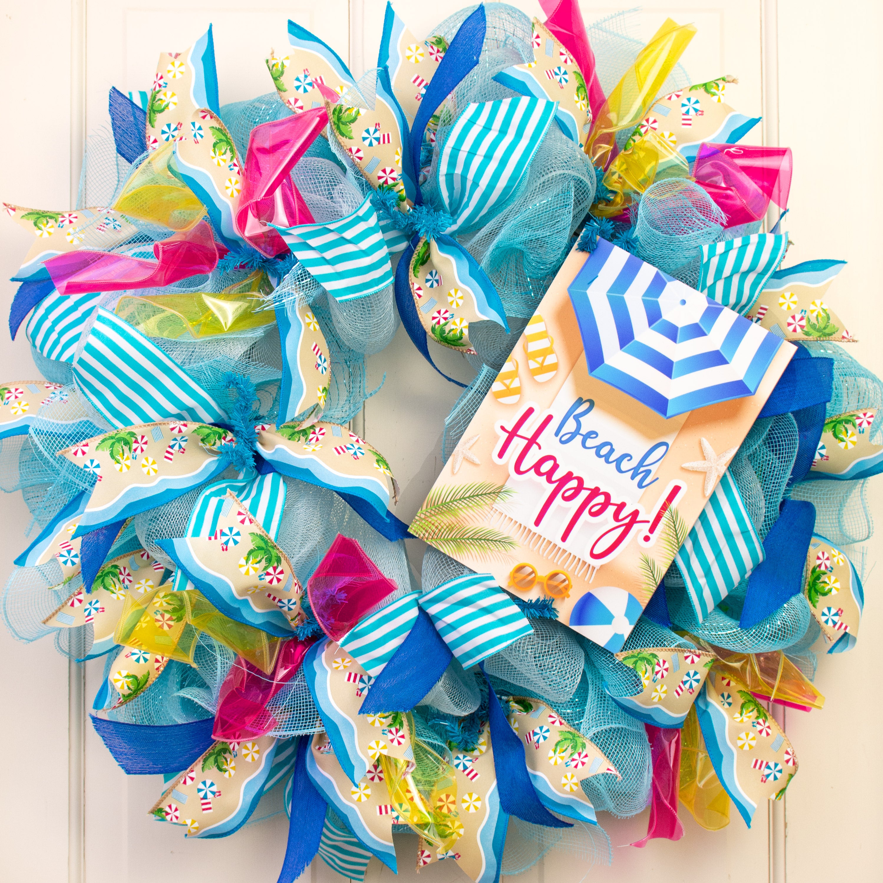 10" Waterproof Sign: Beach Happy Lifestyle Photo