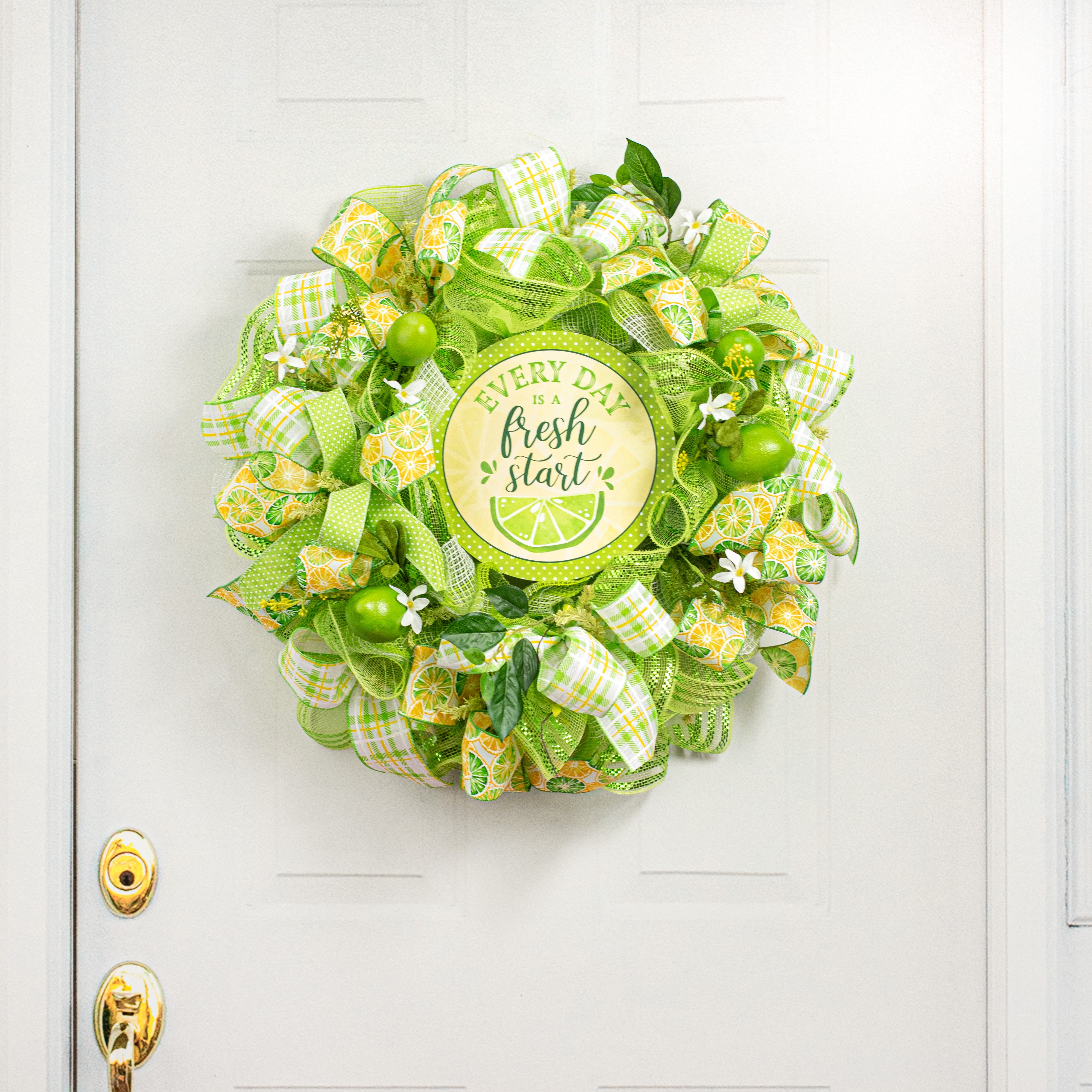 9.4" Waterproof Sign: Fresh Start Lime detail photo 4