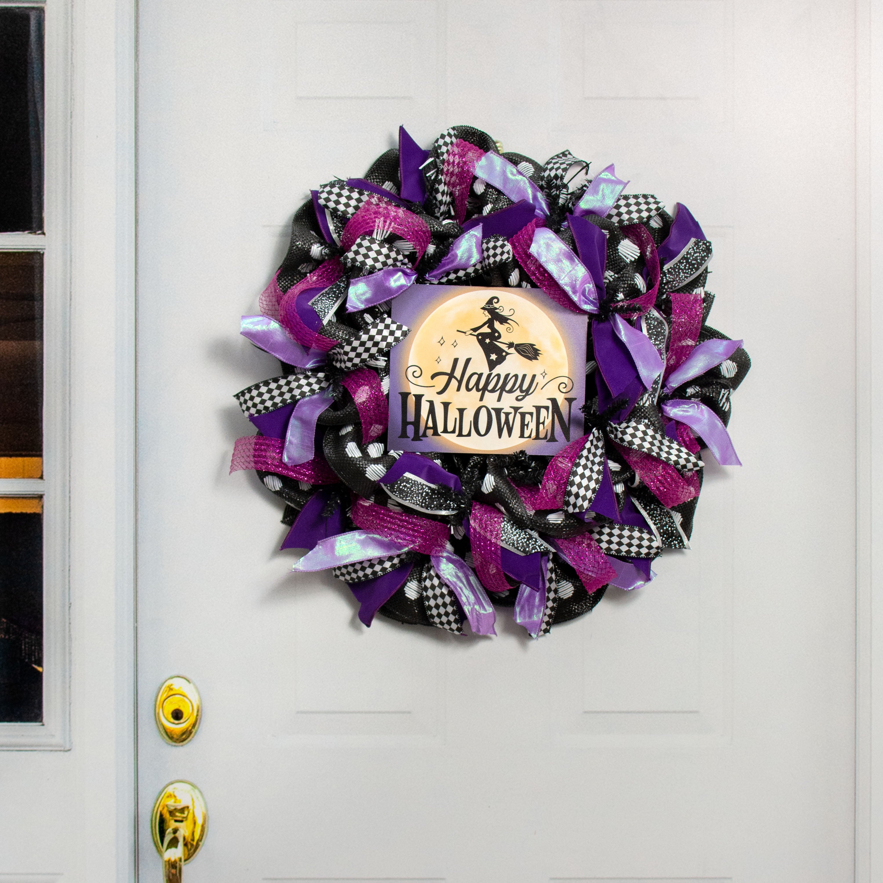 9" Waterproof Sign: Happy Halloween Moon Lifestyle Photo