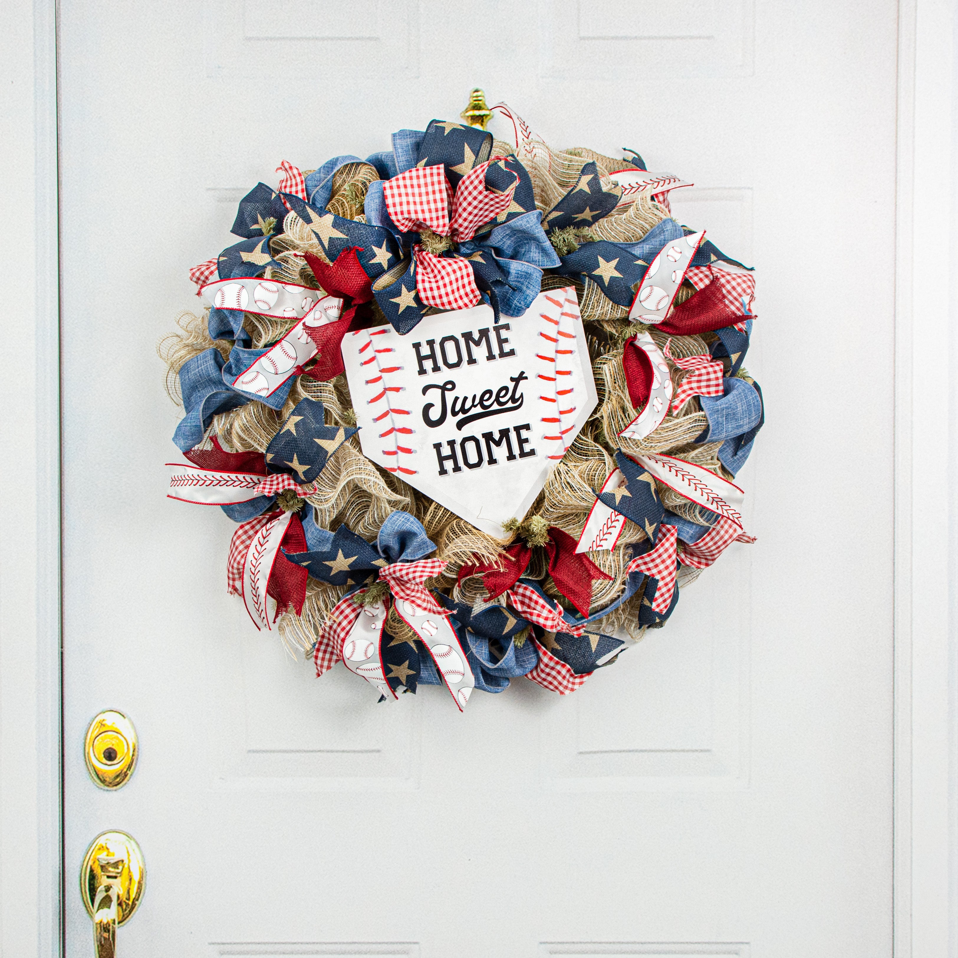 10" Waterproof Sign: Home Sweet Home Plate Baseball Lifestyle Photo