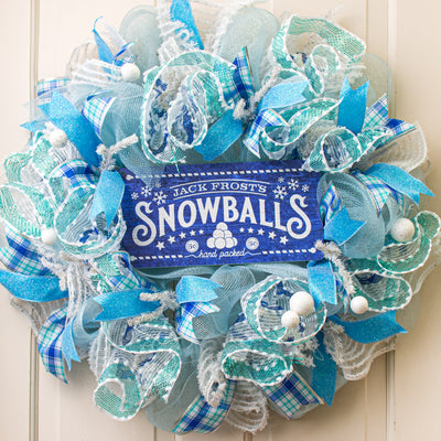 12" Waterproof Sign: Jack Frost's Snowballs Lifestyle Photo