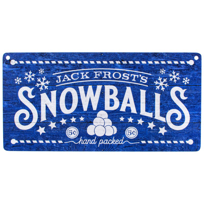 12" Waterproof Sign: Jack Frost's Snowballs Item Number: CD0867AP