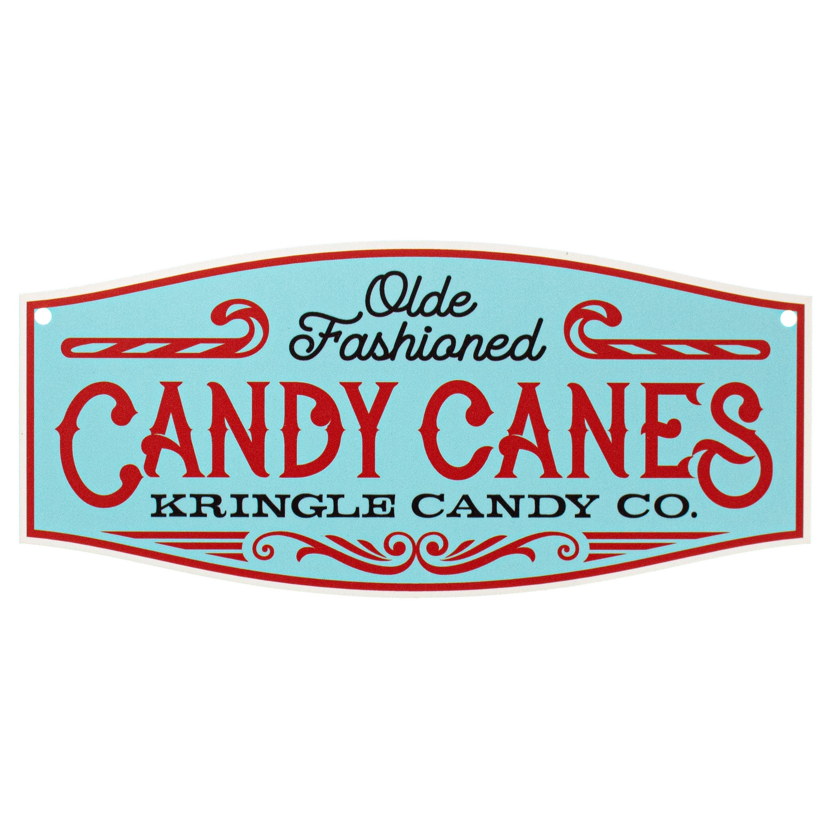 12" Waterproof Sign: Kringle Candy Canes Blue Item Number: CD0850AP