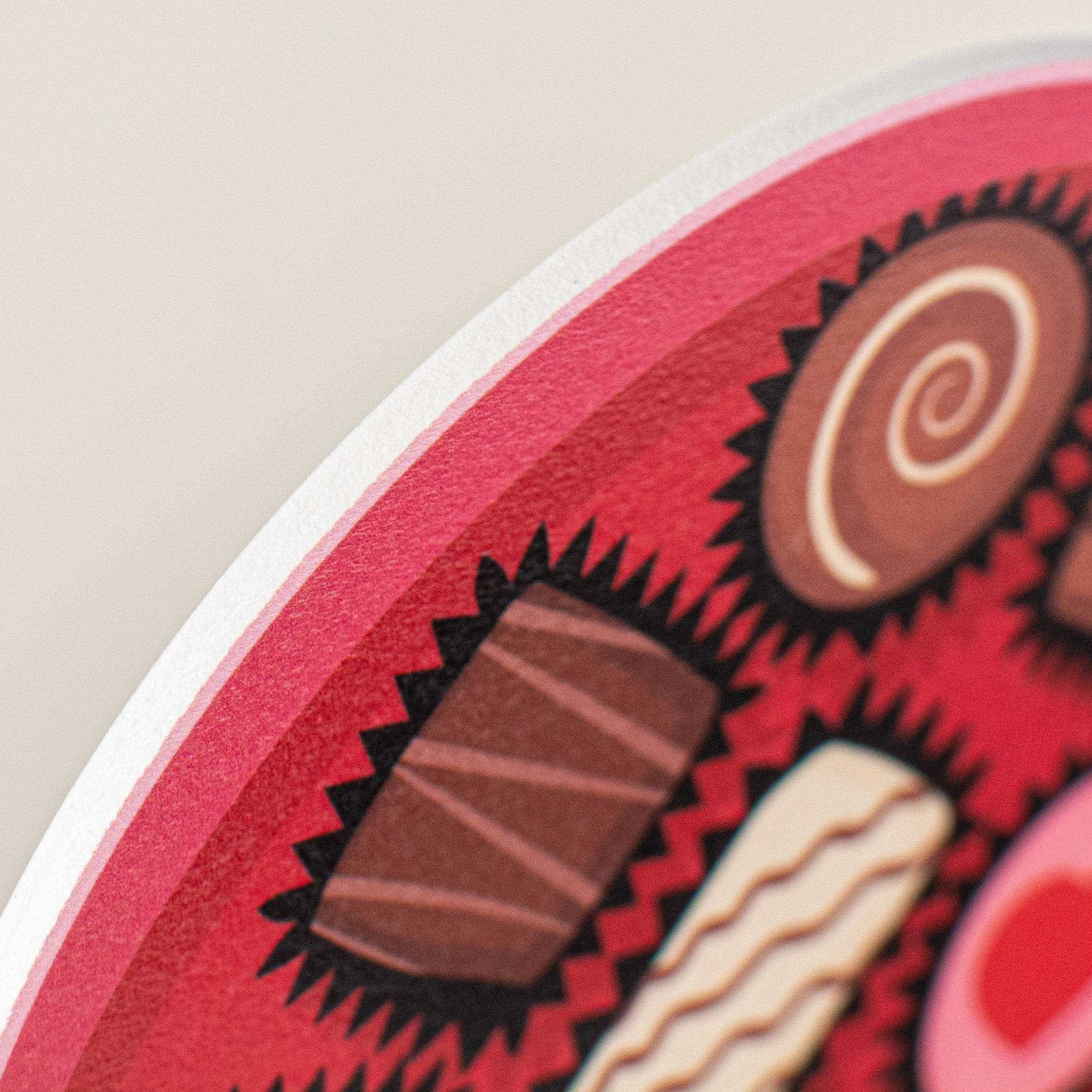 9" Waterproof Sign: Love Heart Box of Chocolates detail photo 3