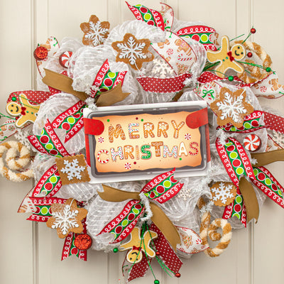 12" Waterproof Sign: Merry Christmas Cookies Lifestyle Photo