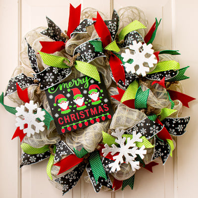 8" Waterproof Sign: Merry Christmas Gnomes Lifestyle Photo