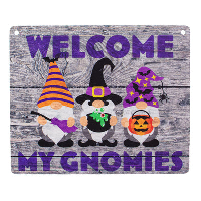 9" Waterproof Sign: Welcome Halloween Gnomes Item Number: CD0838AP
