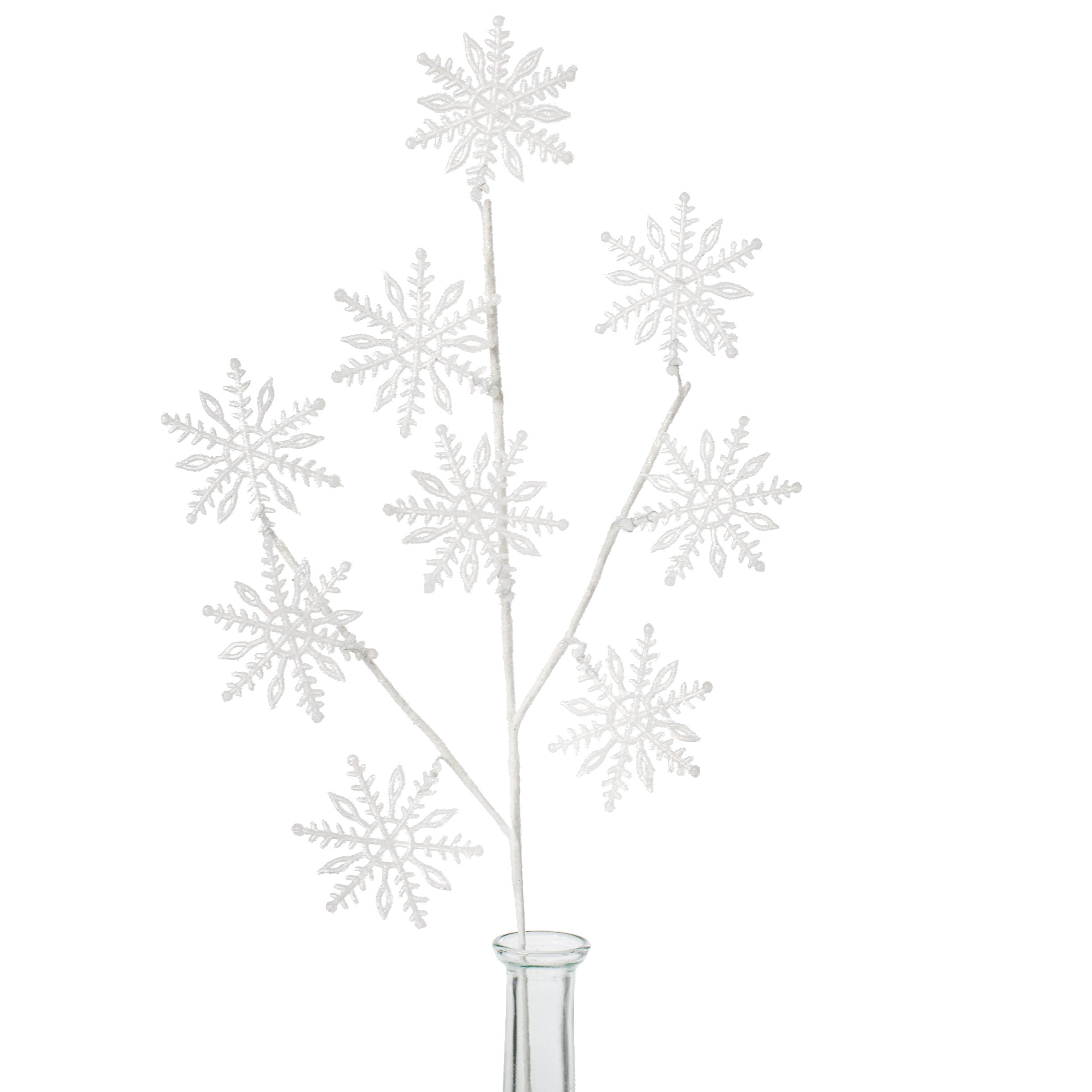 22" White Glitter Snowflake Spray Item Number: XS552127
